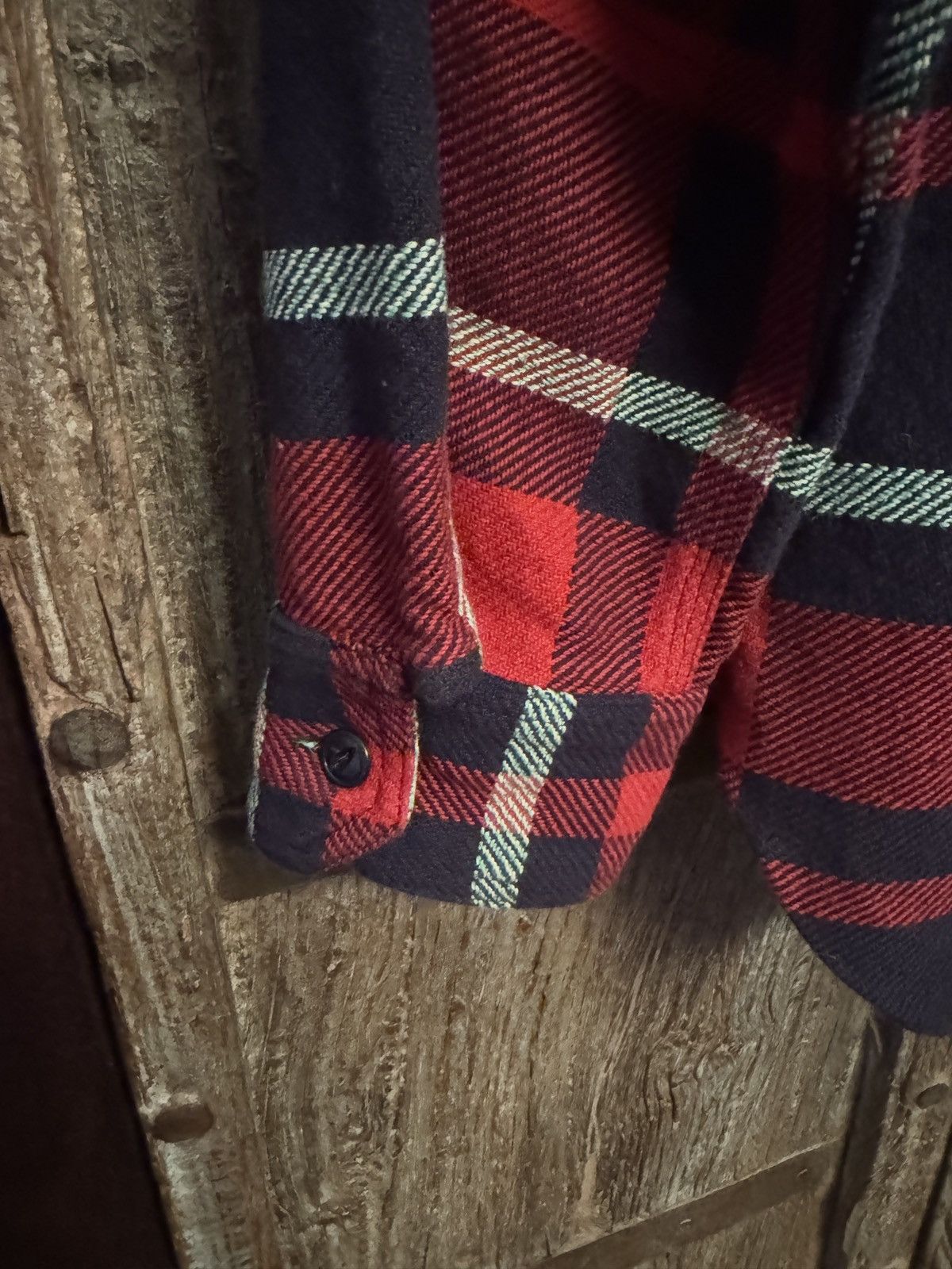 Engineered Garments Work Shirt in Red/Navy/Teal Heavy Twill Plaid Size US M / EU 48-50 / 2 - 4 Thumbnail