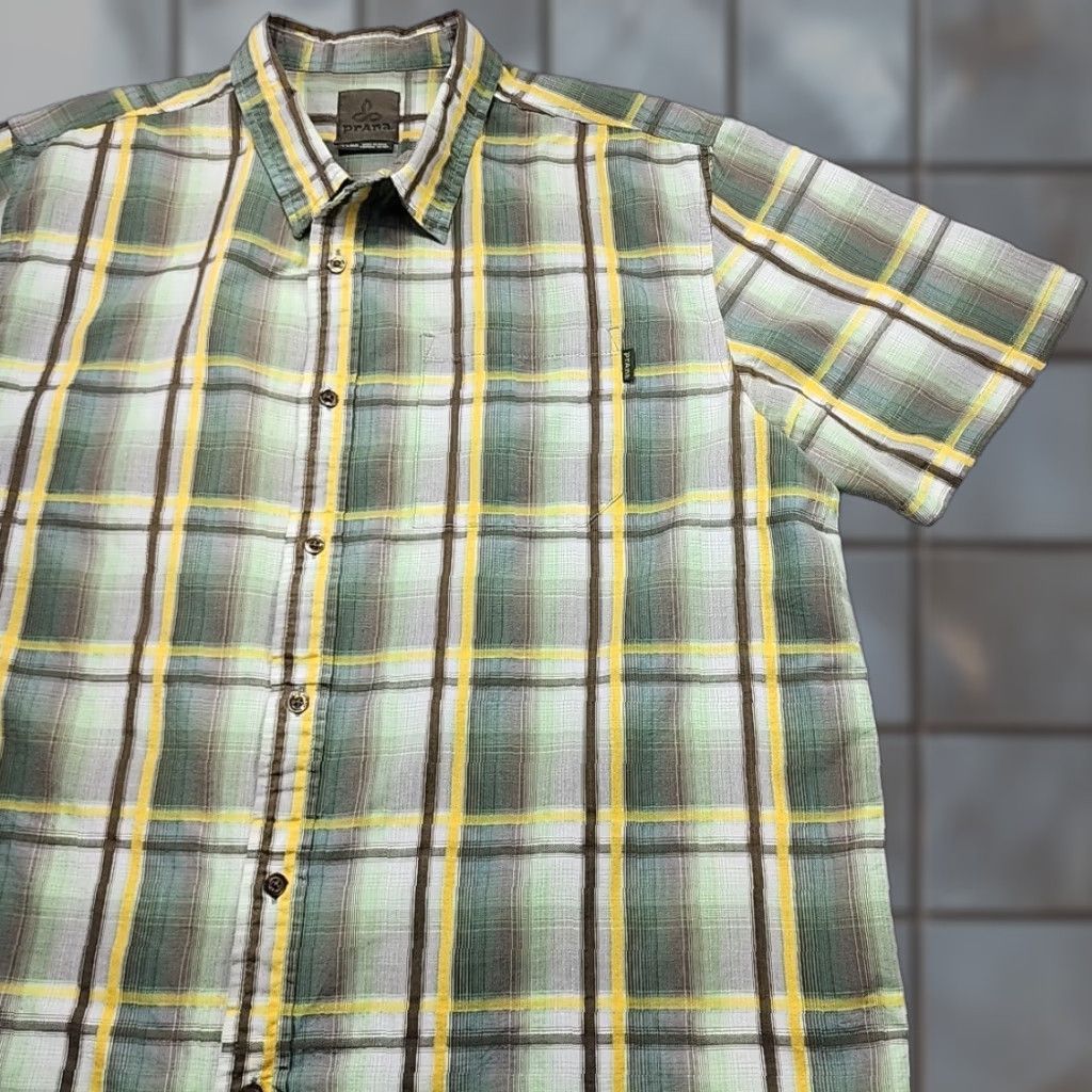 Prana Prana Shirt Mens Extra Large Plaid Short Sleeve Button Up Outdoor Casual Hiking Multicolor Size US XL / EU 56 / 4 - 1 Thumbnail