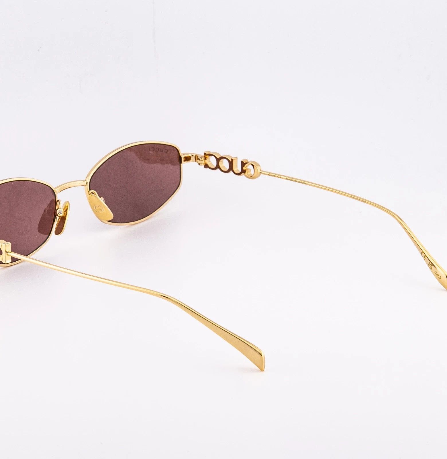 Gucci GUCCI 1802 Gg1802S Gold Red GUCCISSIMA Mirror Oval Narrow Size ONE SIZE - 2 Thumbnail