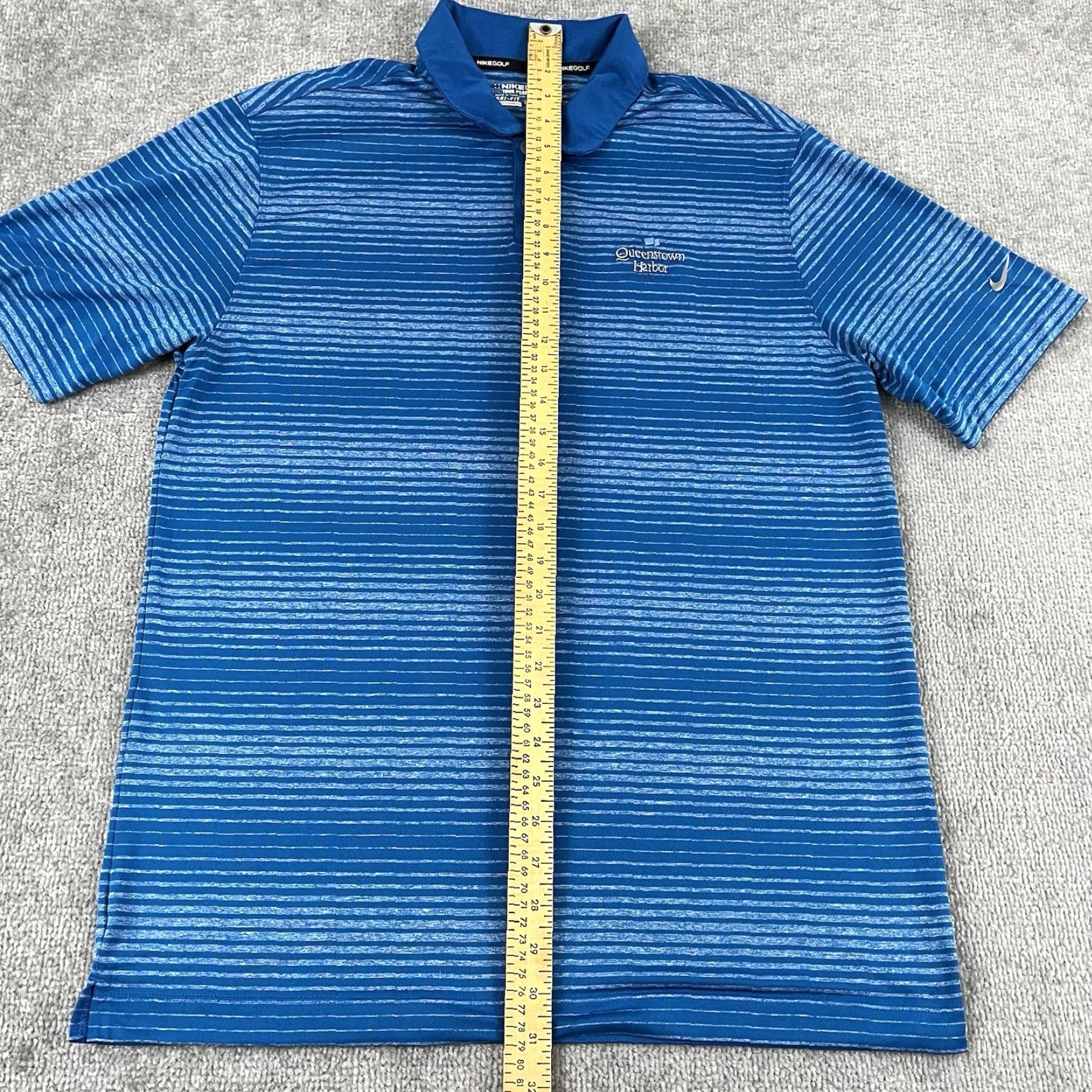 Nike Nike Polo Shirt Mens Large Blue Queenstown Harbor Golf Course Tour Performance Polo Mens Large Blue Nike Tour Performance Shirt Size US L / EU 52-54 / 3 - 5 Thumbnail