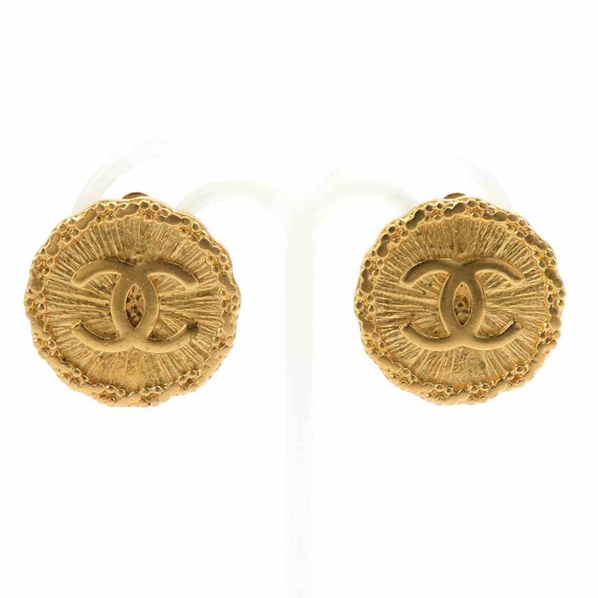 Chanel CHANEL Coco Mark Metal Gold Earrings for Women e61450i Size ONE SIZE - 1 Thumbnail