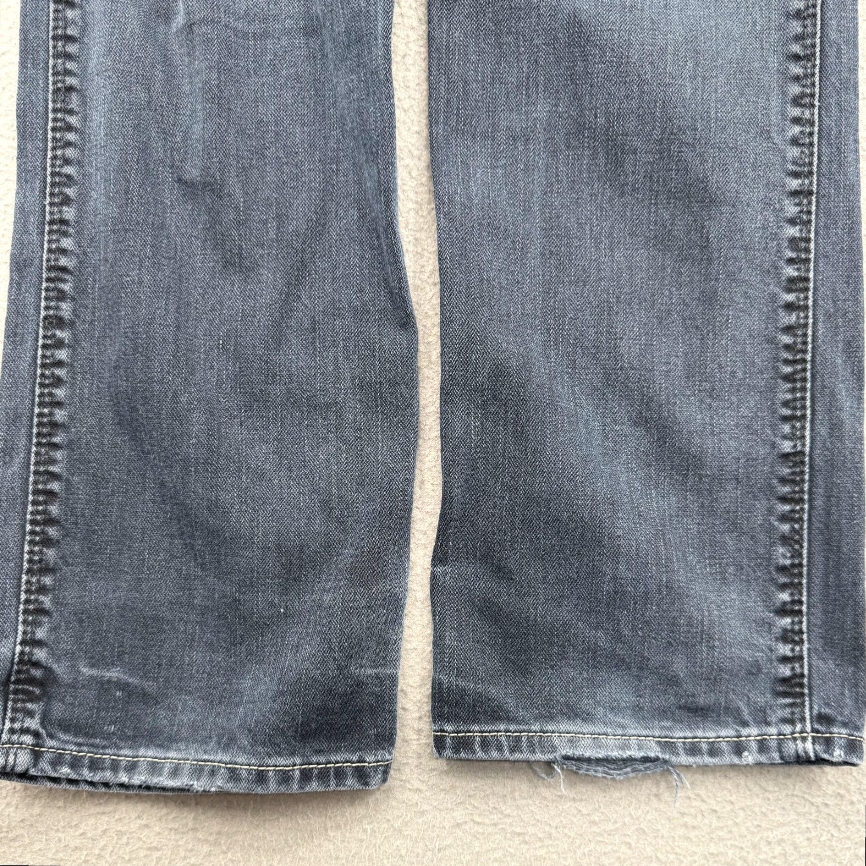 Denime Acne Jeans Jeans Mens 30x34 Blue Straight Leg Distressed Ripped Mid Wash Denim Jeans Mens Straight Leg 30 Blue Distressed Knee Size US 30 / EU 46 - 4 Thumbnail