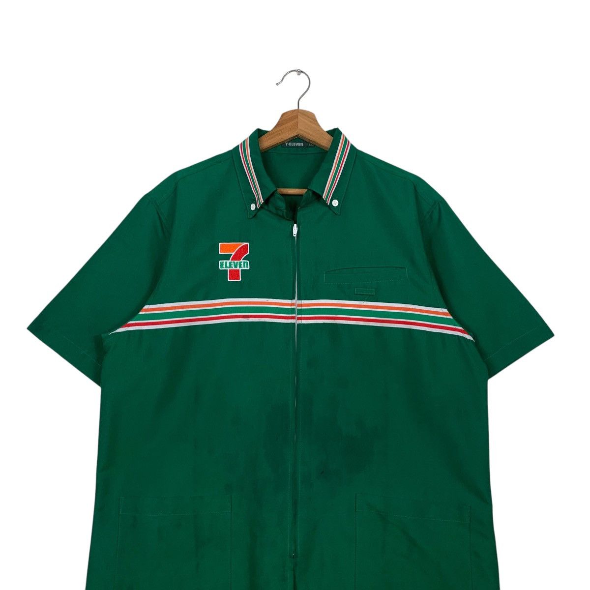 Vintage 7-ELEVEN Big Logo Green Worker Uniform Jacket #2365-C106 Size US L / EU 52-54 / 3 - 2 Thumbnail