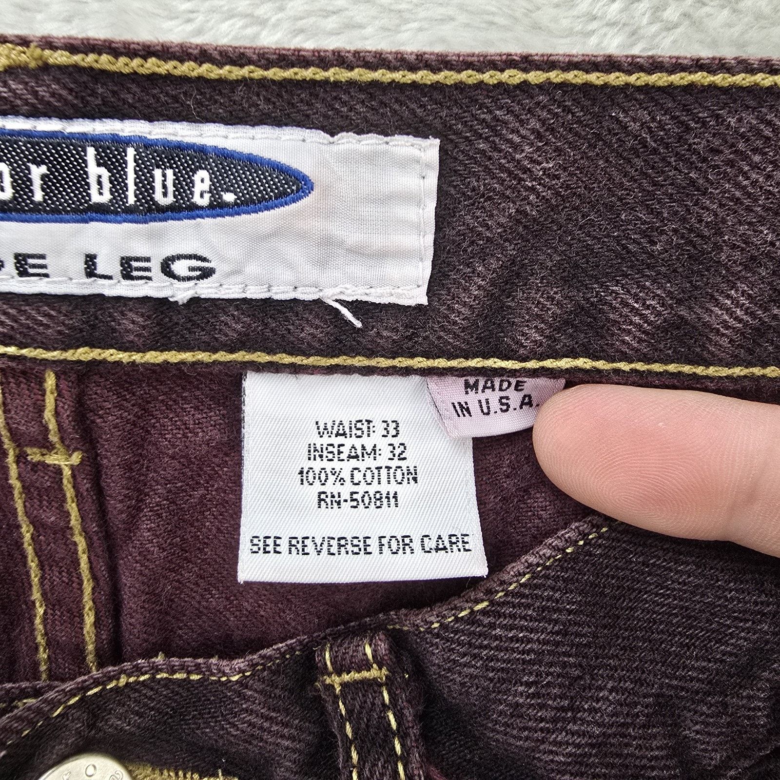 Anchor Blue Vintage Anchor Blue Wide Leg Baggy Jeans 33x32 (Fits 30x30) Size US 30 / EU 46 - 5 Thumbnail