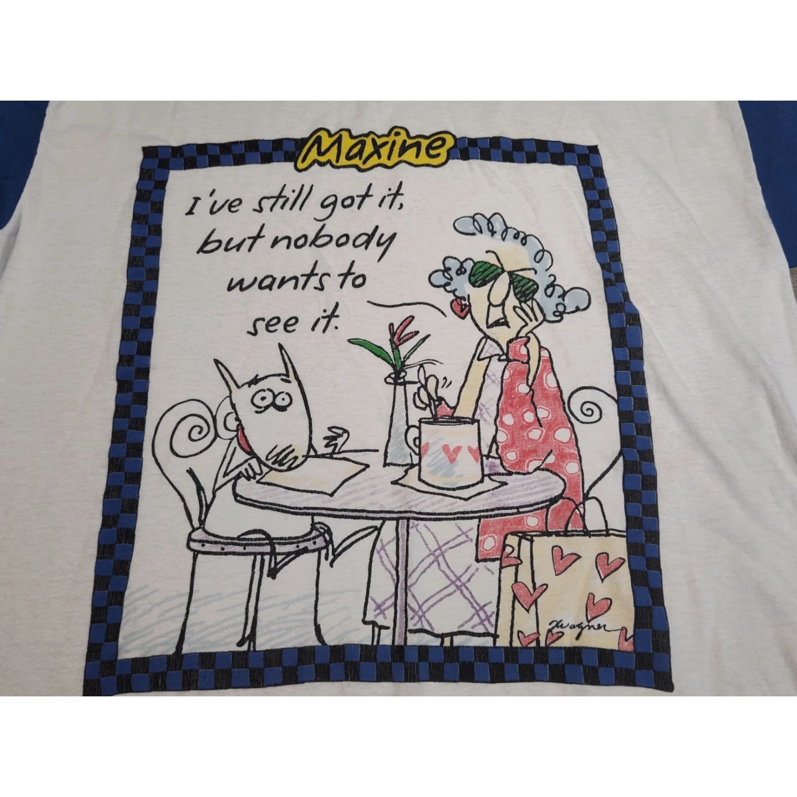 Vintage VINTAGE 90s Maxine Cartoon Graphic Tee Shirt XL White Single Stitch USA Made Mens Size US XL / EU 56 / 4 - 3 Thumbnail