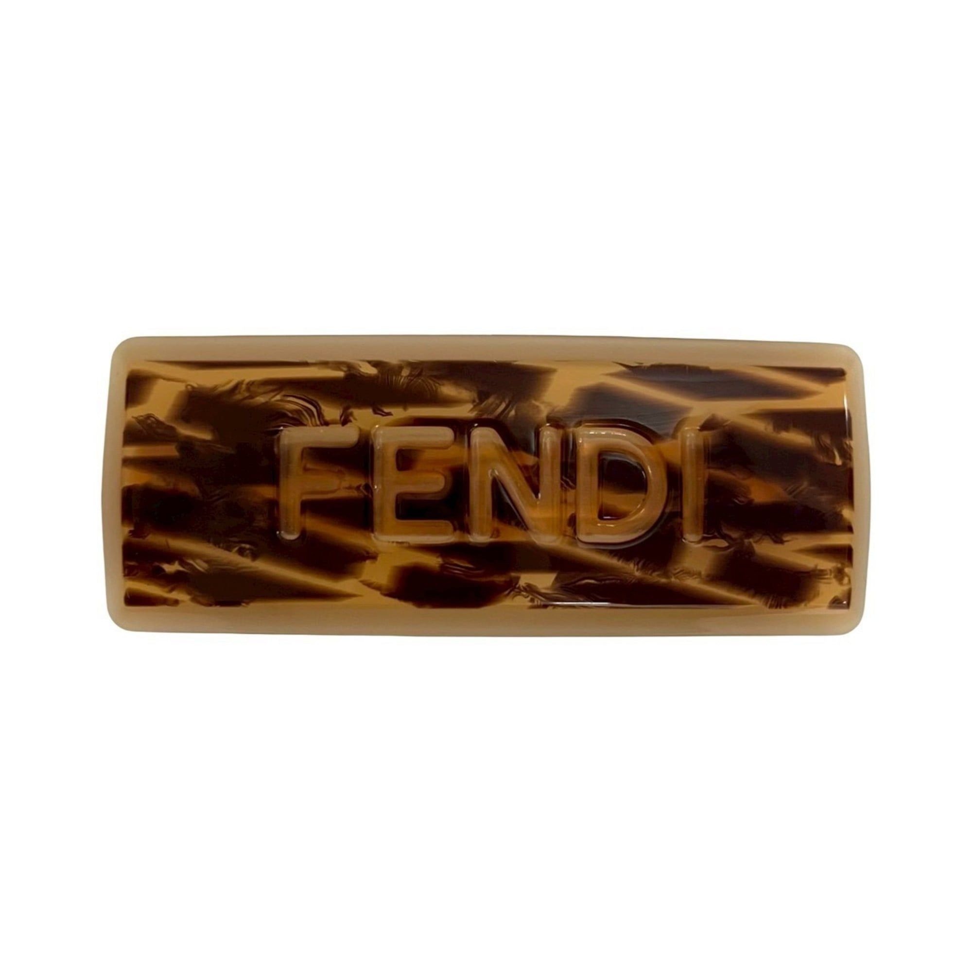 AUTHENTIC FENDI hairpin FF hair clip logo hair accessory Barrette acetate pink Fendi FENDI JFP402 Hairpin FF Hair Clip Logo Accessory  main image 3