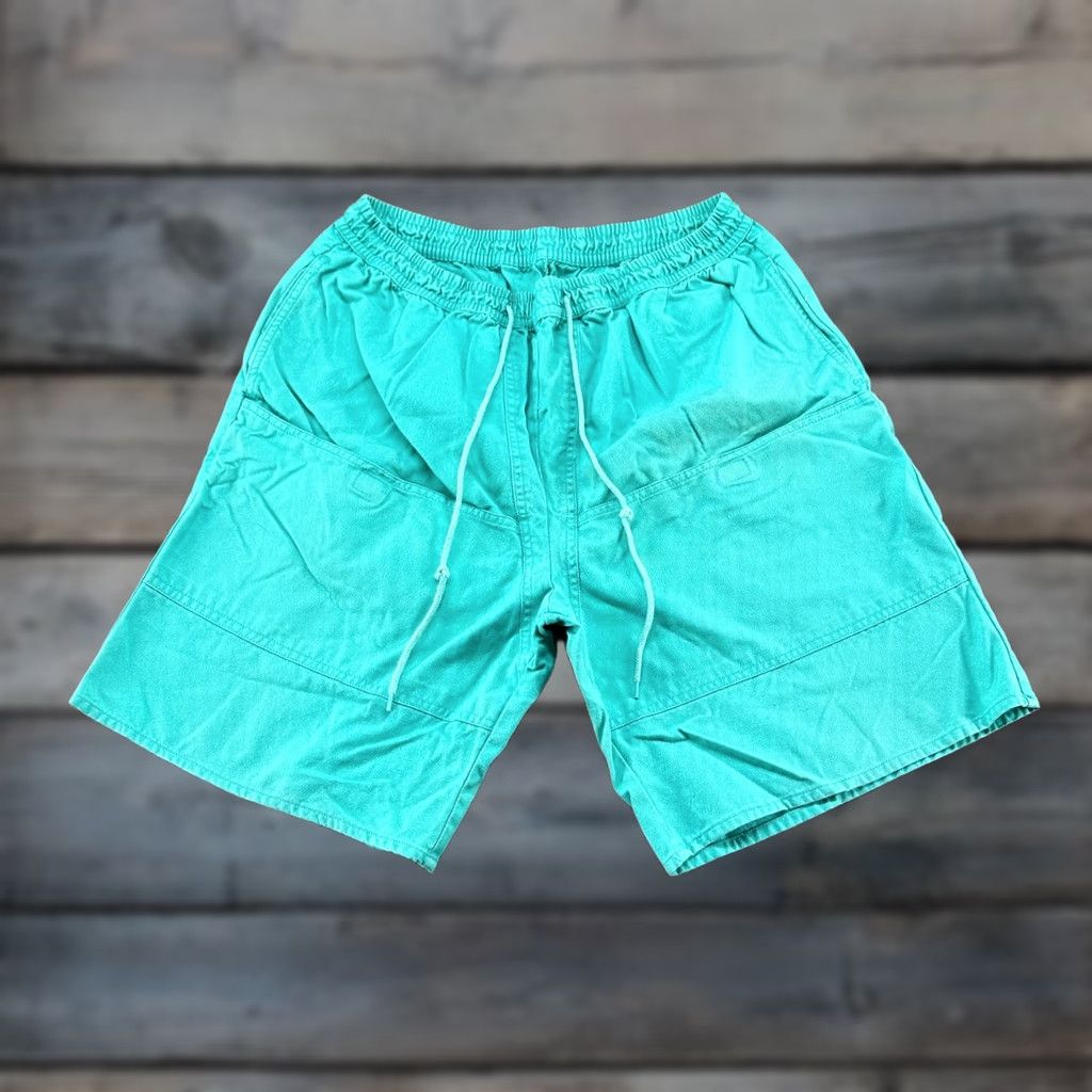 Vintage VINTAGE Surf Zone Shorts Mens XL Blue Teal Elastic Waist Canvas Cotton Neon 90s Size US 36 / EU 52 - 1 Thumbnail