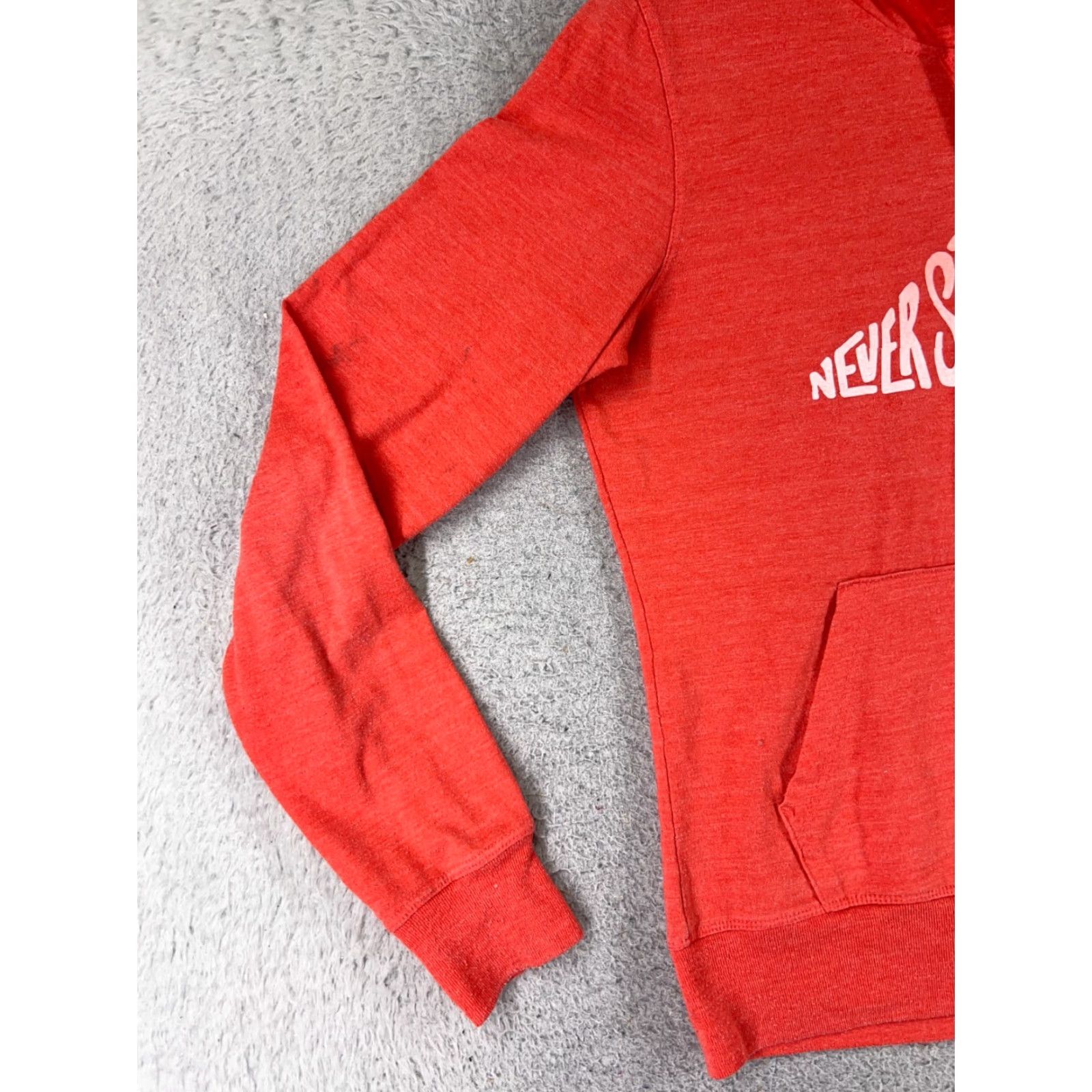 The North Face The North Face Hoodie Women Medium Orange Pullover Pocket Logo Crew Neck Jersey Knit Sweatshirt Size M / US 6-8 / IT 42-44 - 3 Thumbnail