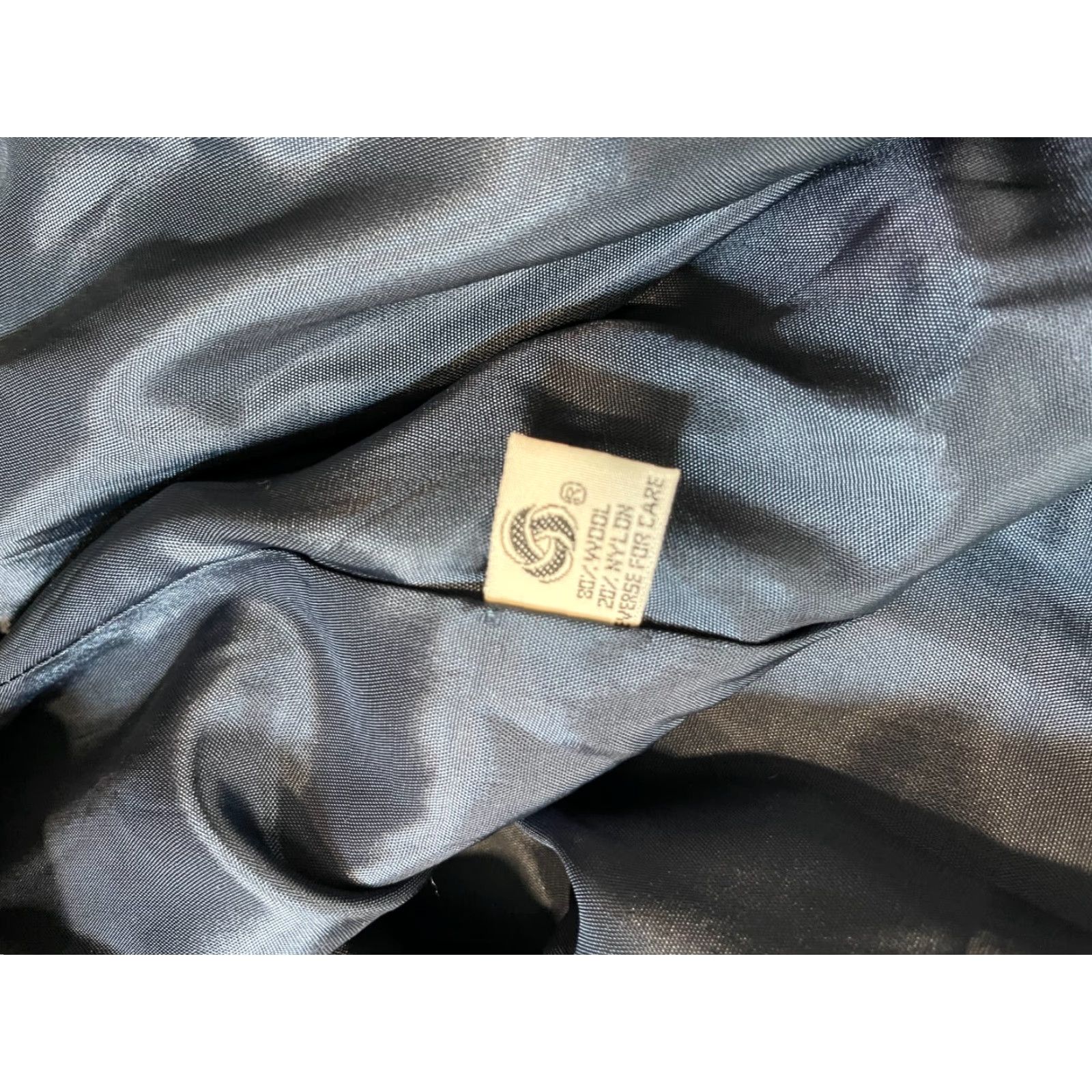 Vintage VINTAGE Cathy Jo Trench Coat Womens 42" Chest Teal Wool Blend Long Sleeve Button Pockets Collared 90s USA Fall Winter Spring Size M / US 6-8 / IT 42-44 - 5 Thumbnail