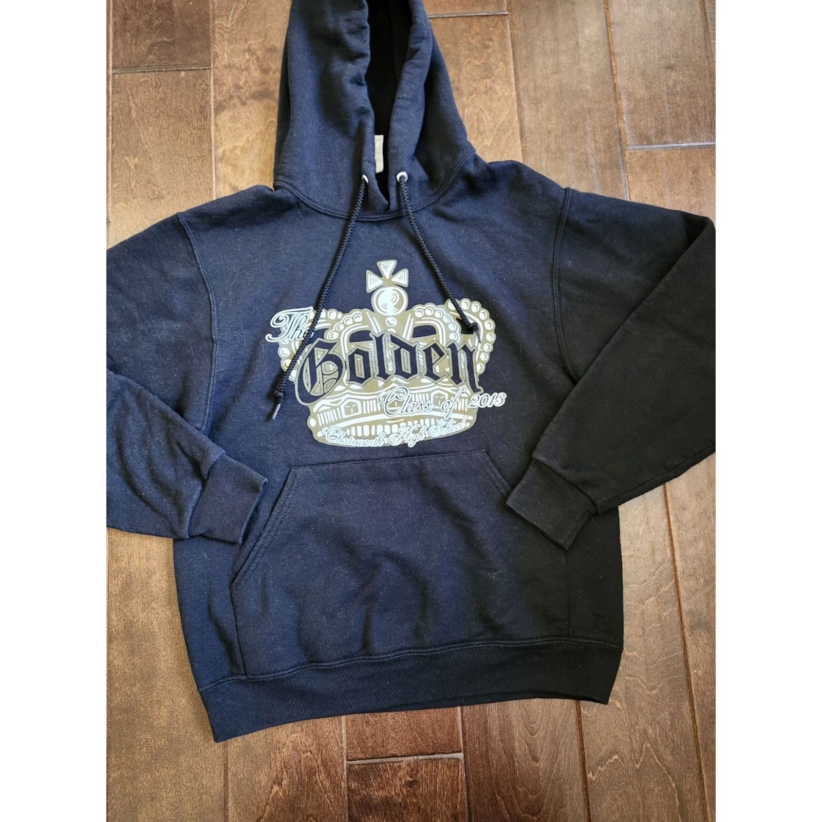 Jerzees Chatsworth High School Golden Class Of 2013 Custom Hoodie Bubbles - Size S - Black - Pullover - Hooded - Pockets - Unisex Adults - JERZEES Size US S / EU 44-46 / 1 - 3 Thumbnail