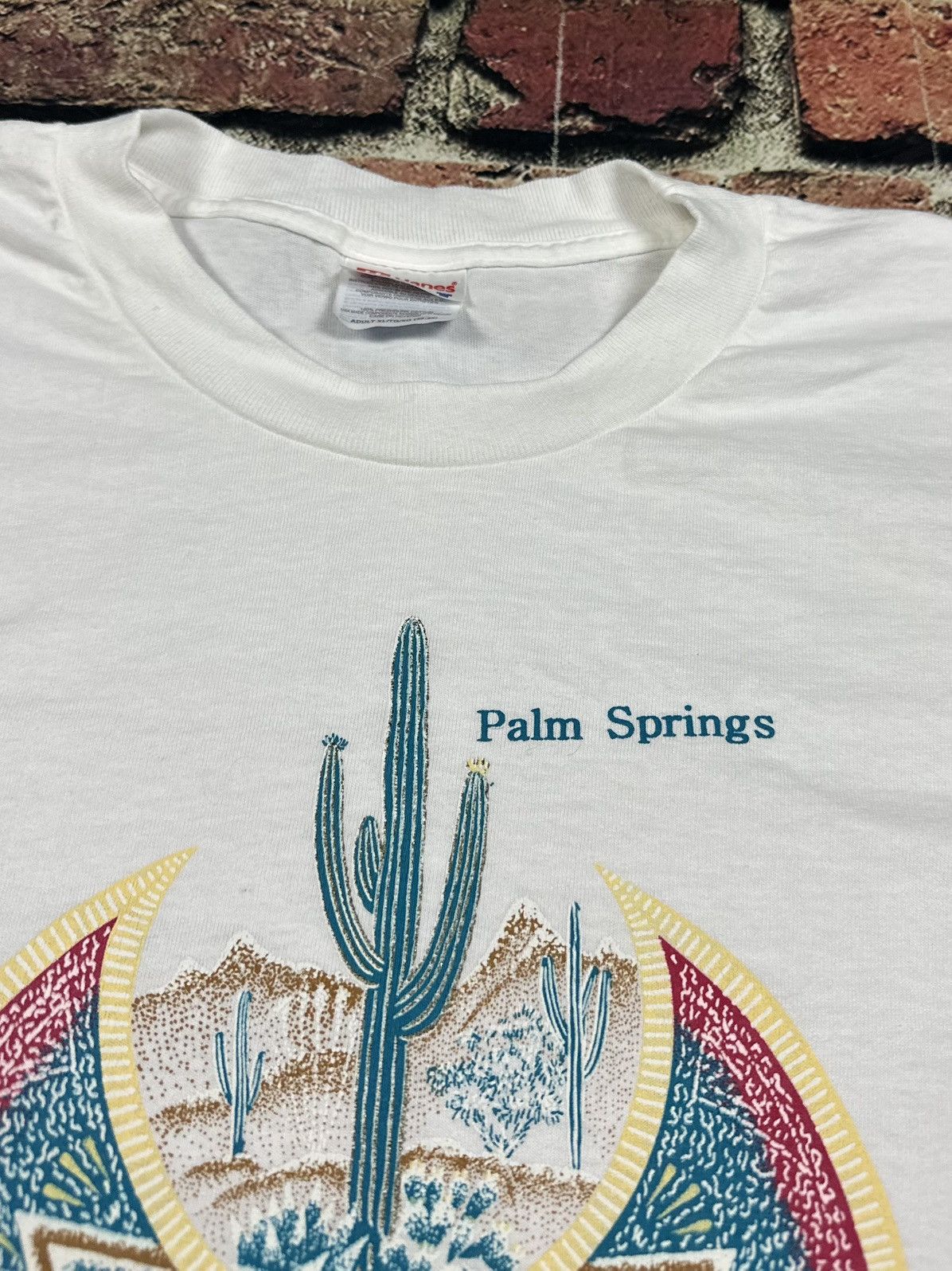 Hanes Vintage Palm Springs Tee Southwest Native American Desert Size US XL / EU 56 / 4 - 5 Thumbnail