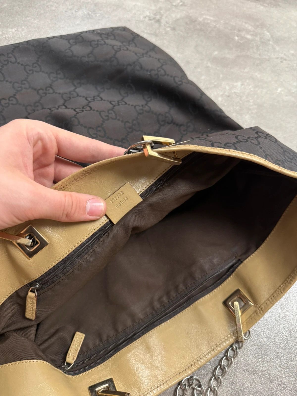 Gucci Gucci hand bag monogram vintage street wear old money Size ONE SIZE - 11 Thumbnail