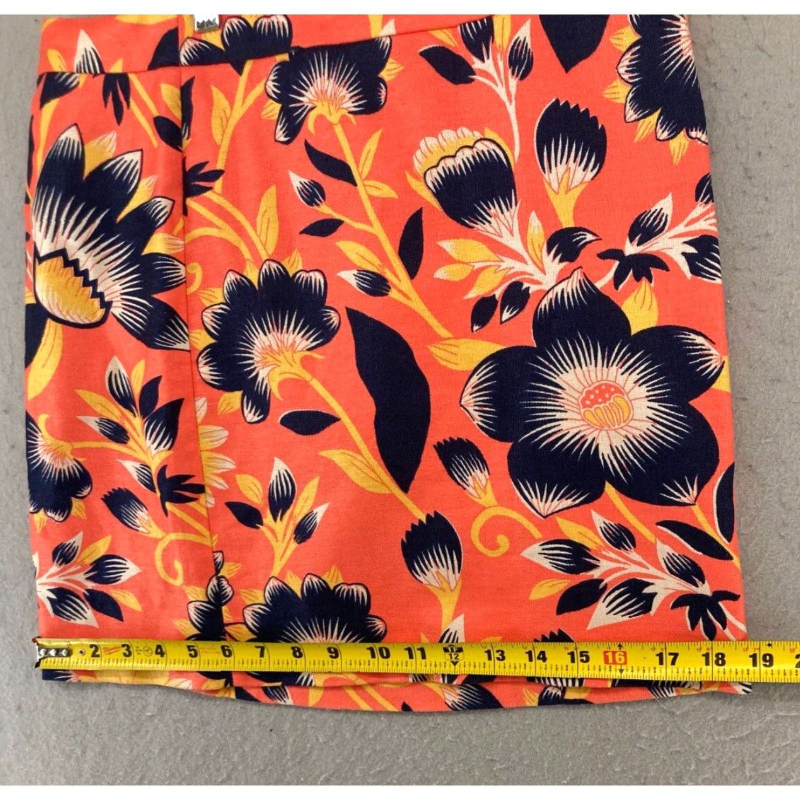 J.Crew J.CREW Skirt Mini Coral Floral Bohemian Linen Women size 2 Short Summer Spring Fall Size 26" / US 2 / IT 38 - 3 Thumbnail