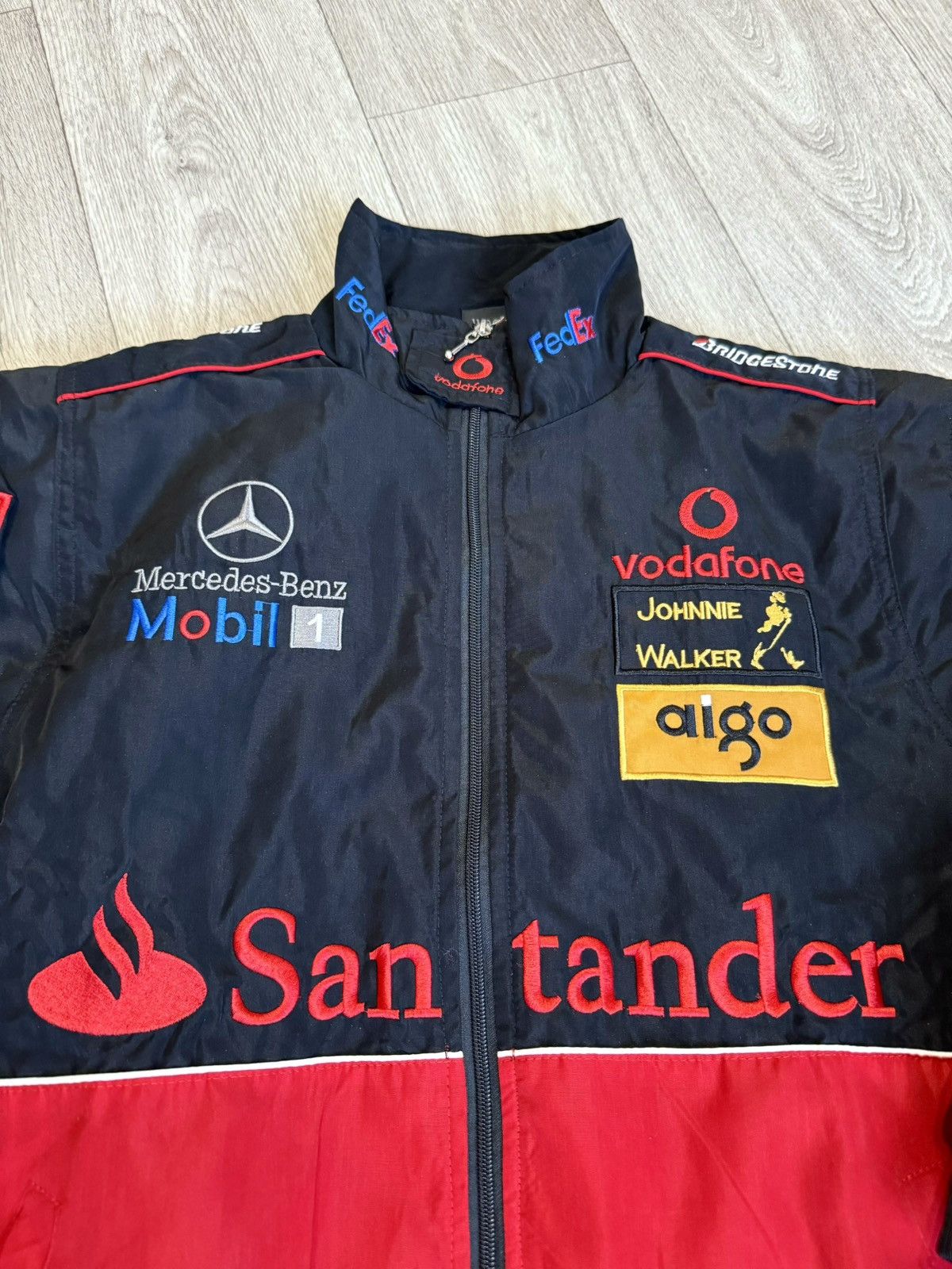 Mercedes-Benz × Vintage 🔷Vintage Mercedes Benz Racing Nylon Bomber Jacket🔷 Size US L / EU 52-54 / 3 - 3 Thumbnail