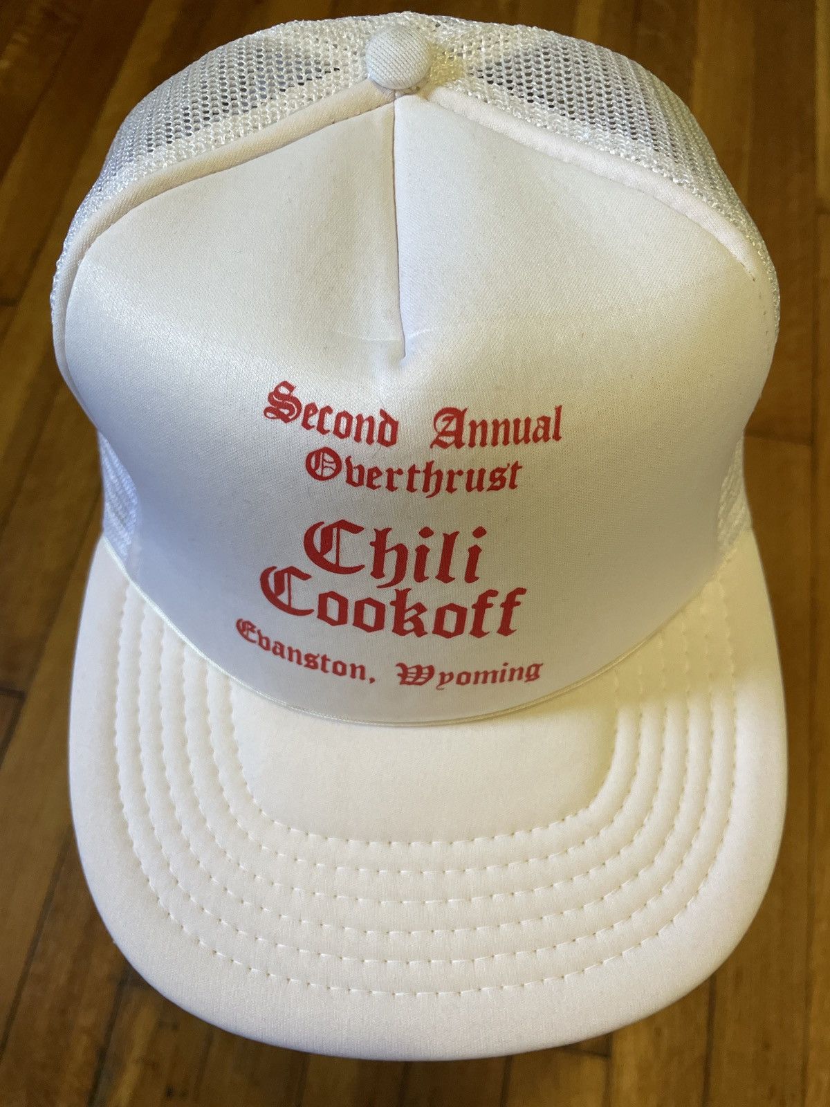 Vintage Chili Cookoff Evanston Wyoming Hat Cap second annual Trucker Size ONE SIZE - 1 Thumbnail