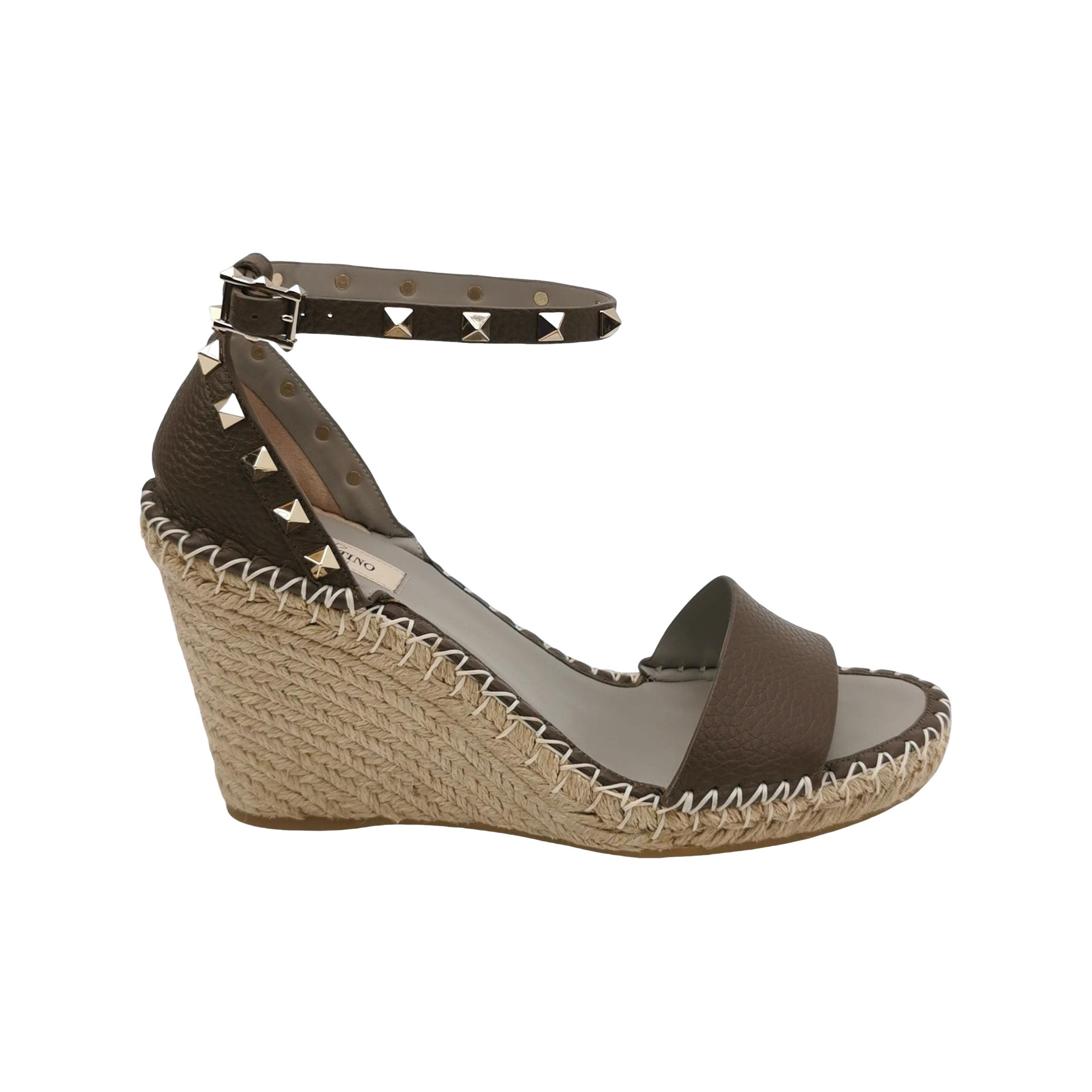 Valentino Valentino Rockstud Leather Wedge Sandals 40 Size US 10 / IT 40 - 1 Thumbnail