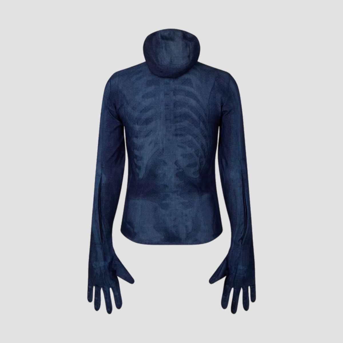 Off-White Off-White Body Scan X-Ray Denim Hoodie Size US M / EU 48-50 / 2 - 2 Thumbnail