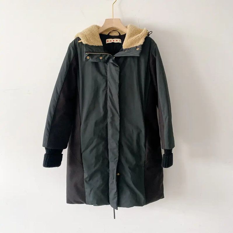 Marni MARNI Color Blocked Long Down Jacket for Women 0089 Size M / US 6-8 / IT 42-44 - 1 Thumbnail
