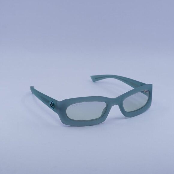 Gucci Gucci GG1786S 005 Sunglasses Light Green Rectangle Frame Size ONE SIZE - 1 Thumbnail