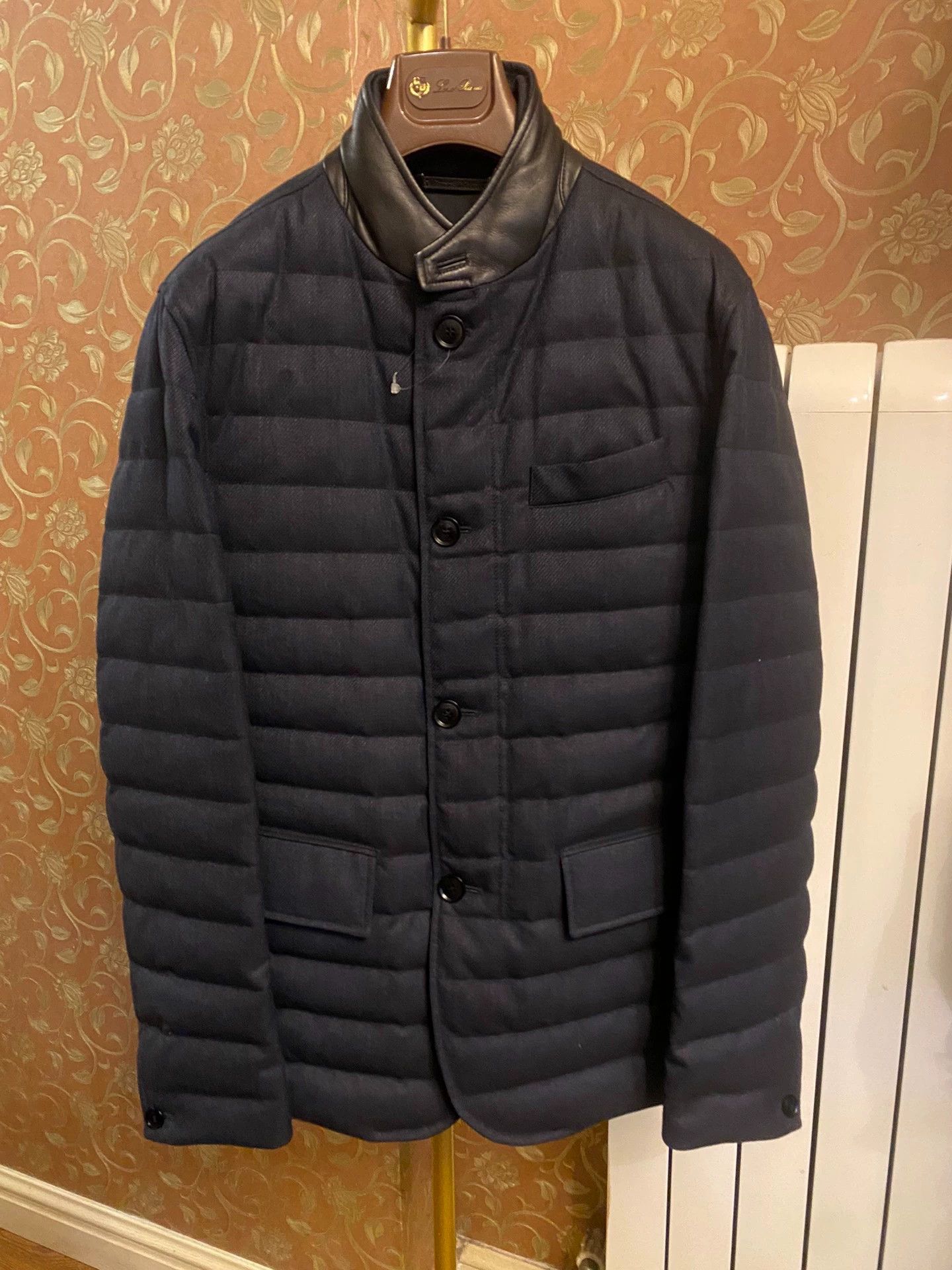 Ermenegildo Zegna Zegna Mainline Leather 90% Down Waterproof Wool Jacket 48 Size US M / EU 48-50 / 2 - 1 Thumbnail