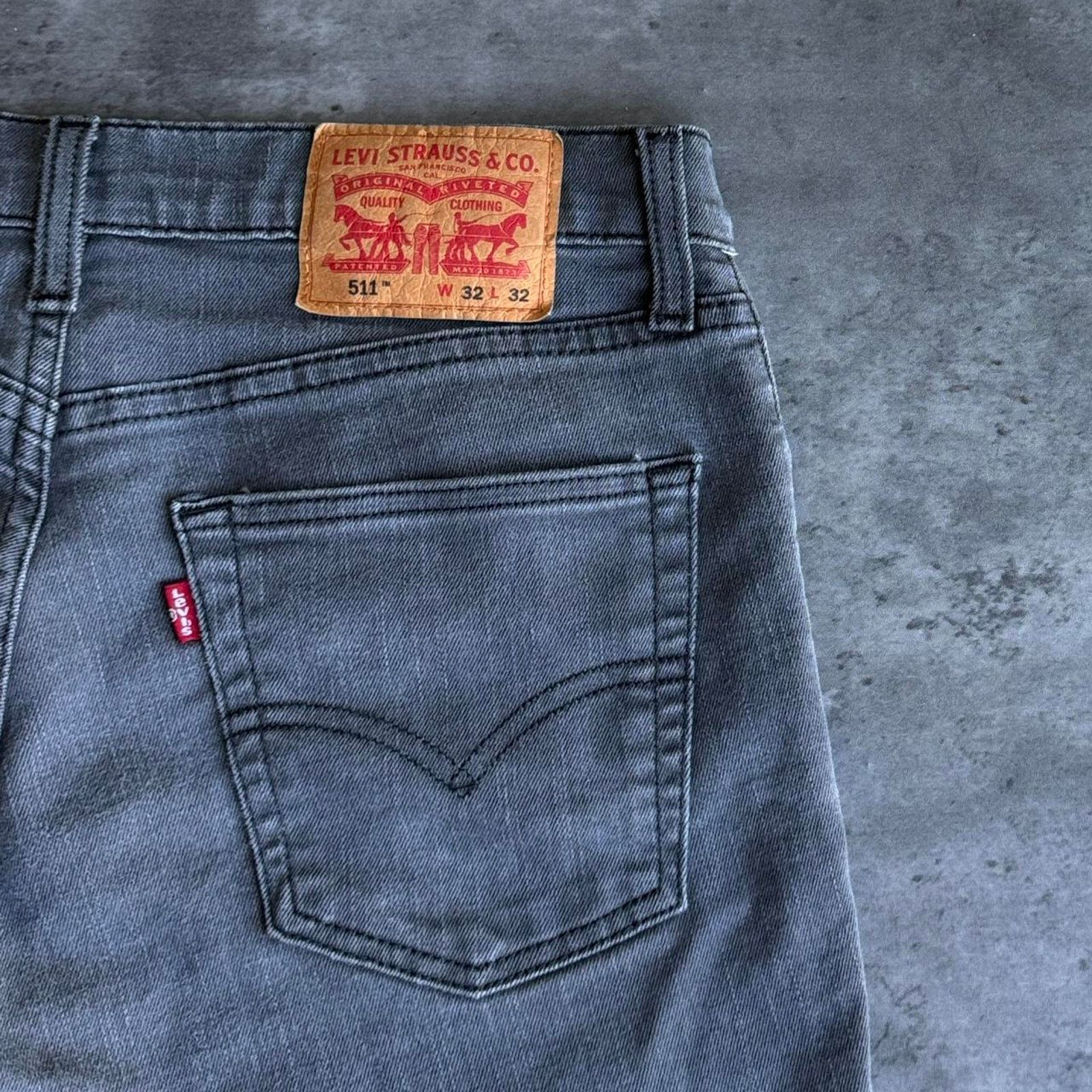 Levi's × Vintage Levi’s 511 Wolf Grey Skater Streetwear Grunge Denim Jeans Size US 32 / EU 48 - 3 Thumbnail