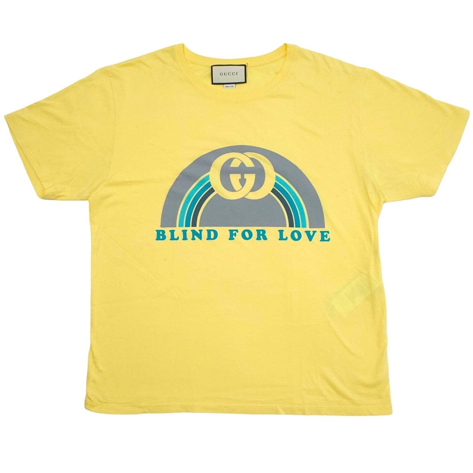 Gucci Rainbow Print Oversized Short Sleeve Tee Shirt Yellow Size US XXL / EU 58 / 5 - 1 Thumbnail