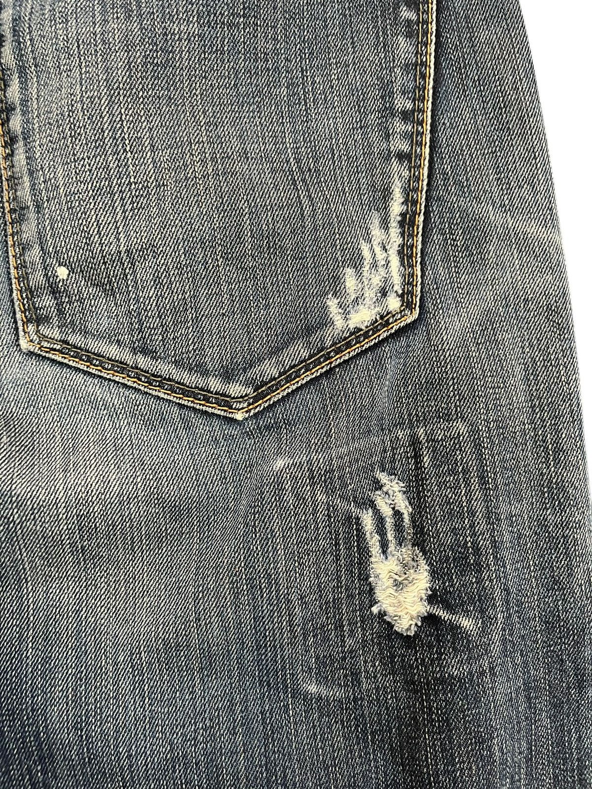14th Addiction Vintage Benetton Regulare Ripped Grunge Distresses Denim Size US 34 / EU 50 - 7 Thumbnail
