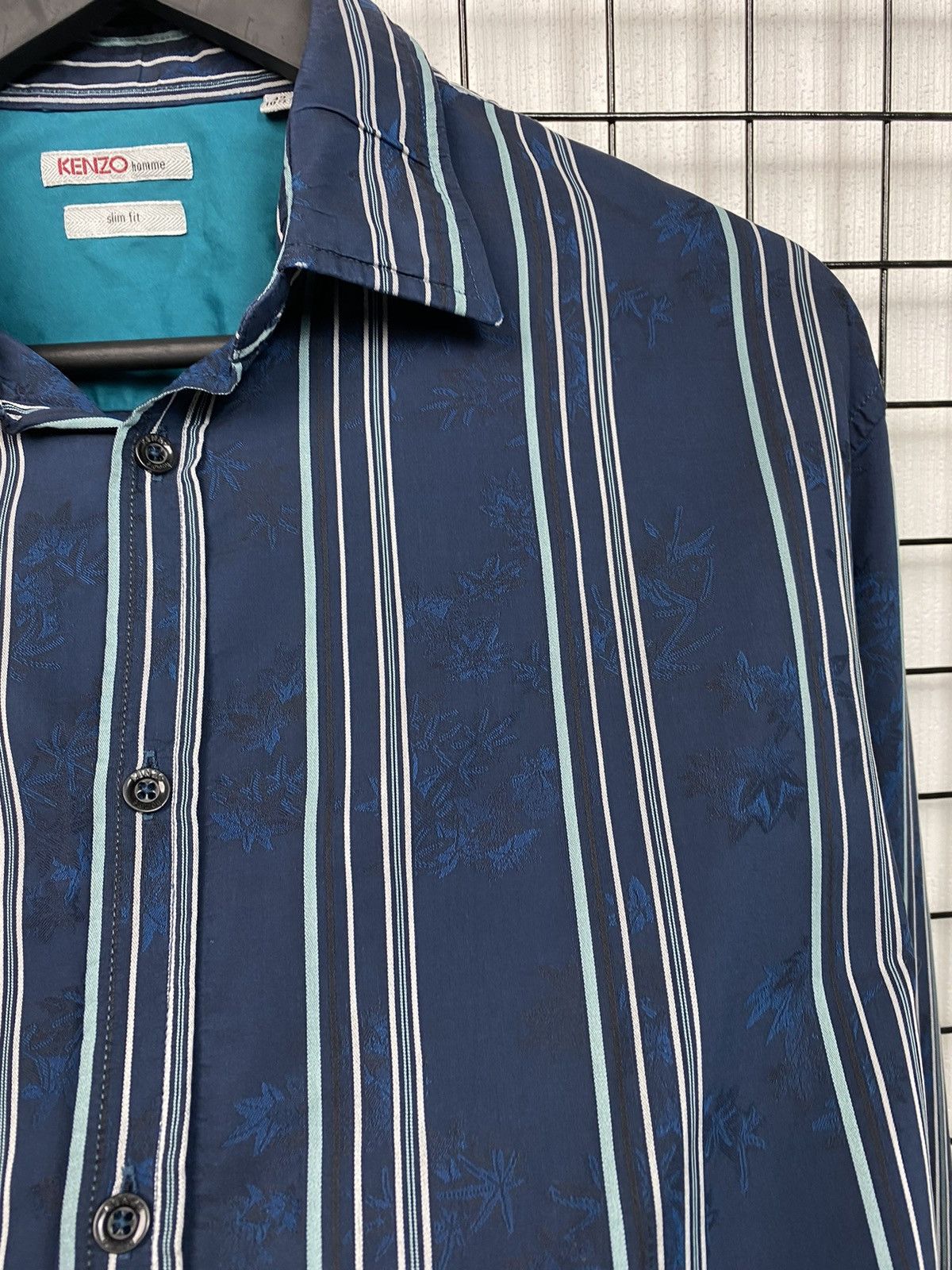 Kenzo Kenzo striped floral shirt blue Size 42/16 L Size US L / EU 52-54 / 3 - 10 Thumbnail