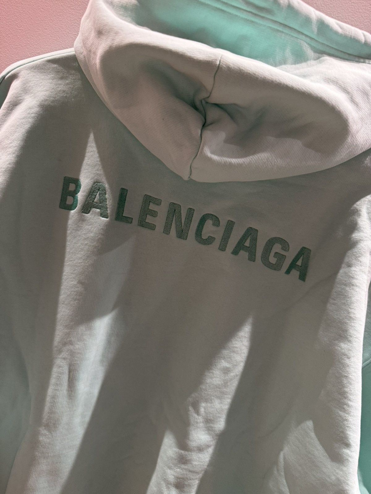 Balenciaga Balenciaga Embroidered Logo Hoodie Mint Oversized size XS Size US XS / EU 42 / 0 - 4 Thumbnail