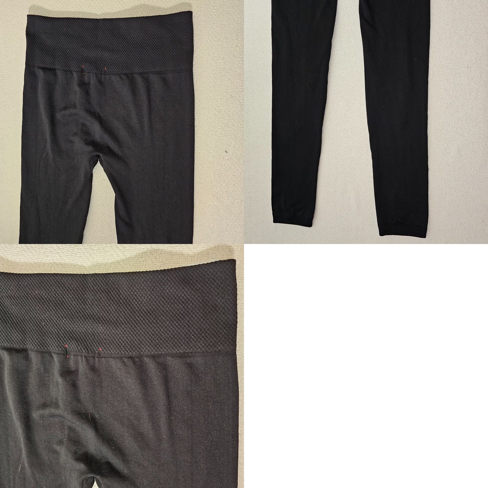 Vintage Maze Womens Pants L Black Knit Elastic Waist Pull On Slim Leg Regular Fit Modern Classic Size 36" / US 14 / IT 50 - 8 Thumbnail