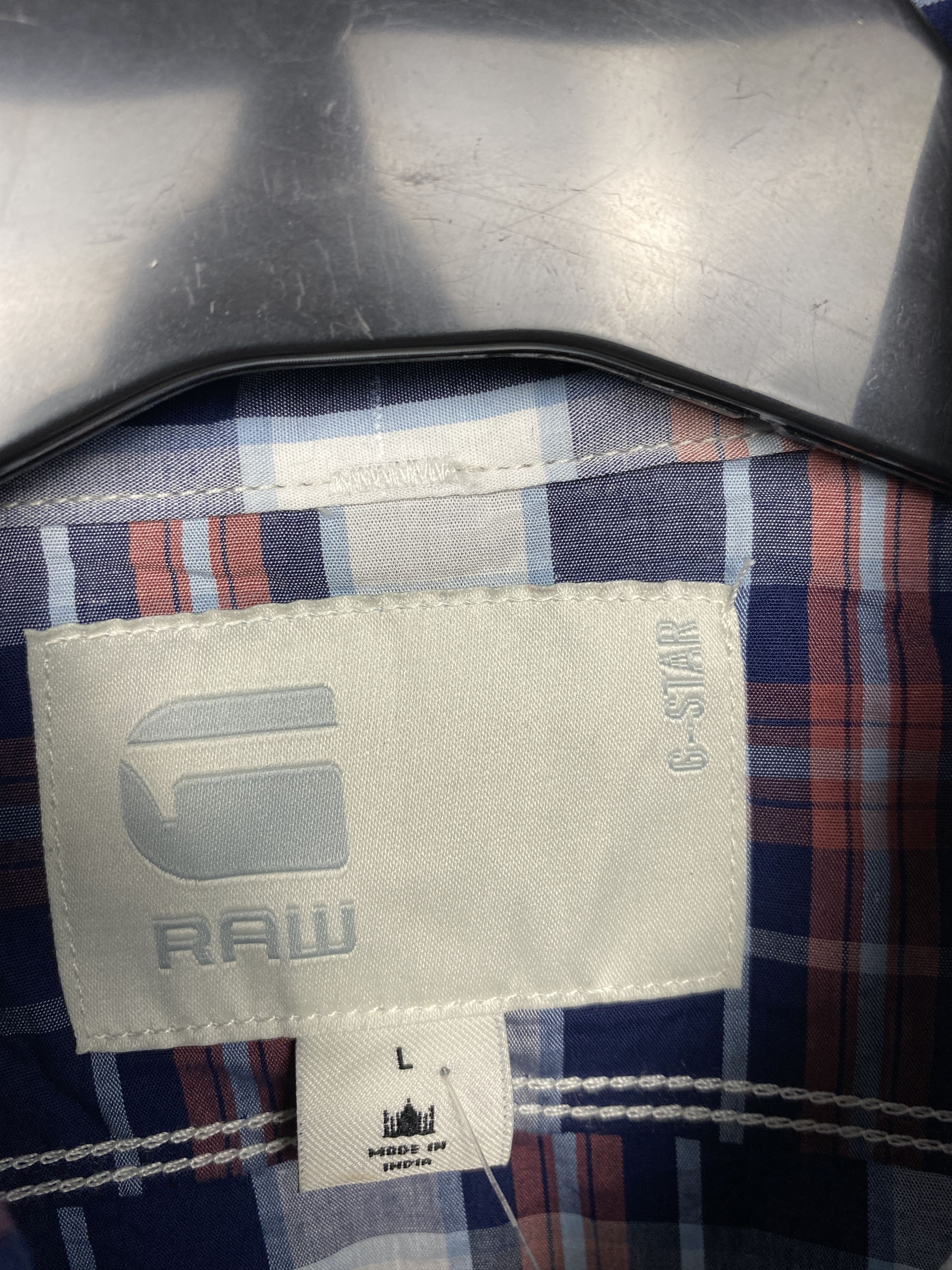 G-Star G Star Raw Vintage Mens Arc 3D Short Sleeve Plaid Shirt Size US L / EU 52-54 / 3 - 4 Thumbnail