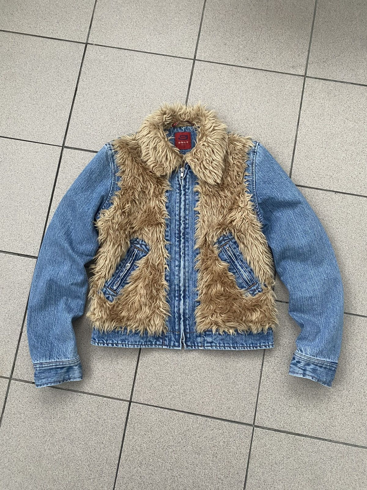 Japanese Brand Vintage 00s Fur/Denim Junta Watanabe Style Jacket Size US S / EU 44-46 / 1 - 1 Thumbnail