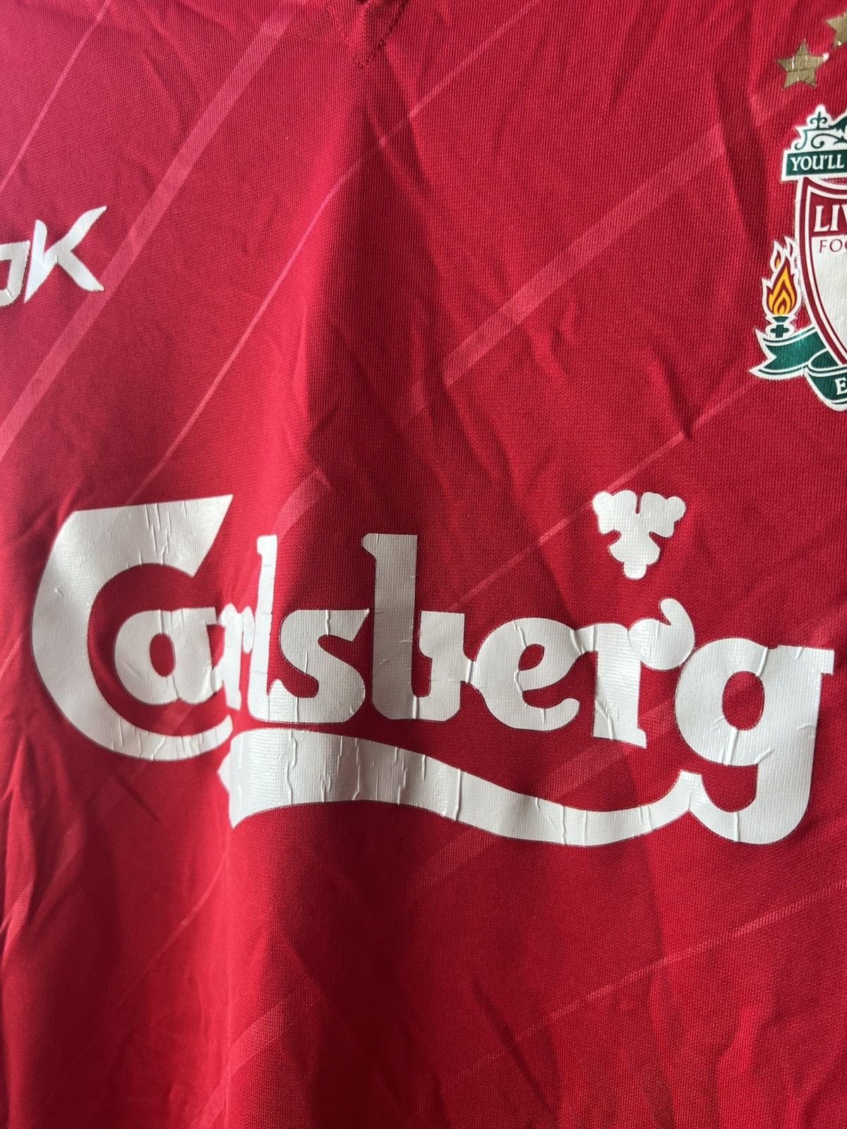 Reebok 2005/06 LIVERPOOL FC #8 GERRARD HOME SOCCER JERSEY SHIRT M-L Size US L / EU 52-54 / 3 - 7 Thumbnail