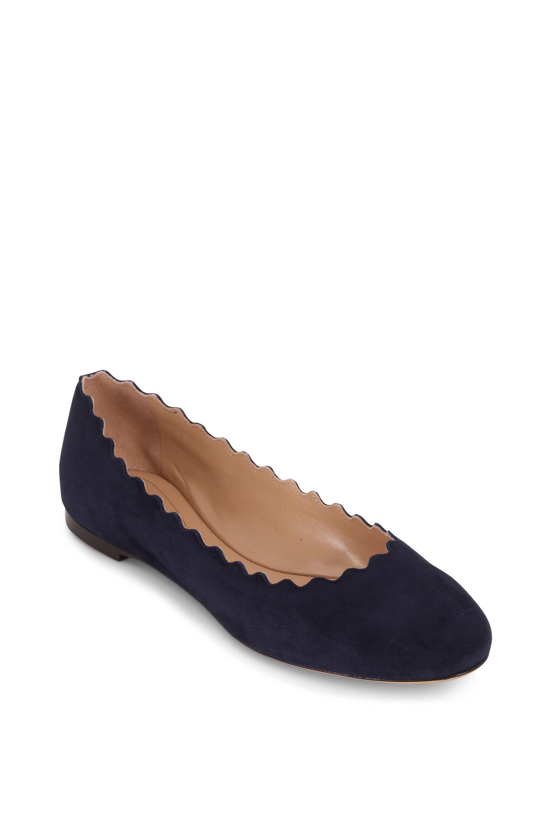 Chloe o1loc1c1024 Lauren Ballerinas in Blue Lagoon Size US 10 / IT 40 - 2 Thumbnail