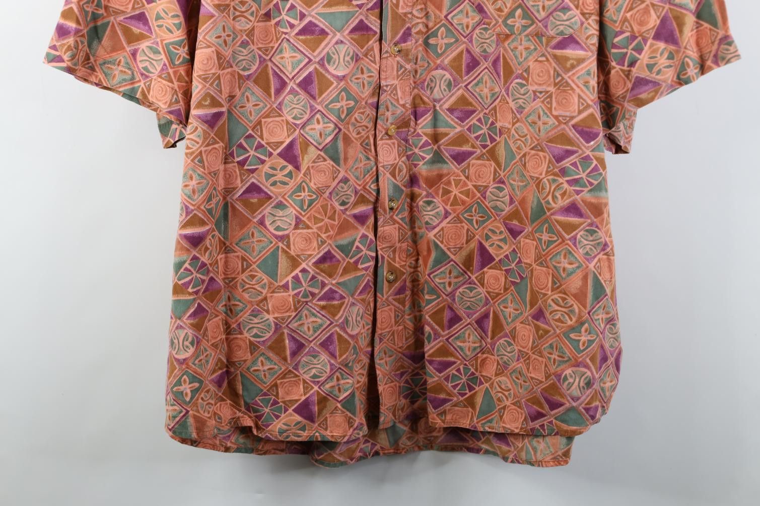 Vintage Vintage 90s Streetwear Geometric Collared Button Down Shirt Size US XXL / EU 58 / 5 - 3 Thumbnail