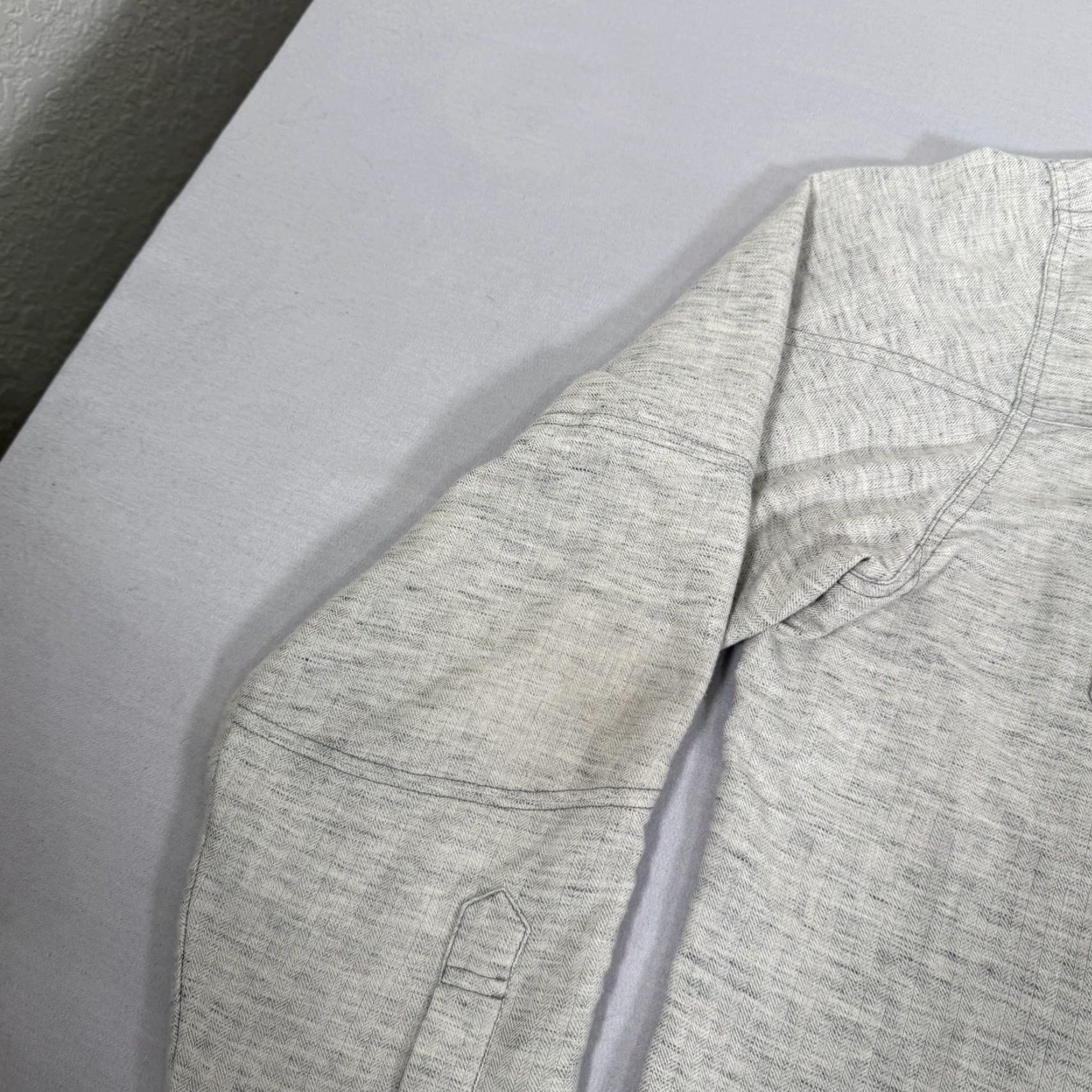 Vintage Kuhl Mens Button-Up Shirt XL Gray Heather Linen Cotton Polyester Long Sleeve Hike Pockets Reg Regular Brand: Kuhl Size US XL / EU 56 / 4 - 5 Thumbnail