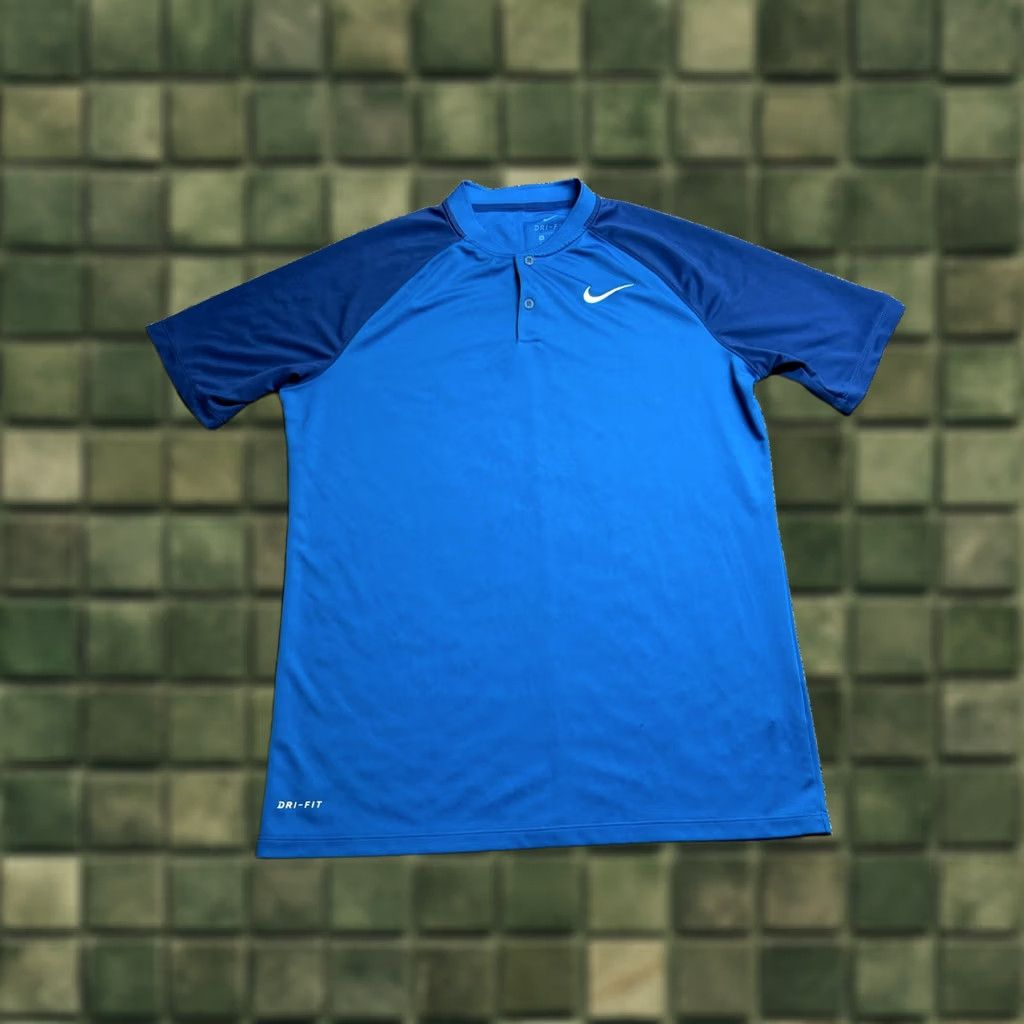 Nike Nike Dri-FIT Polo Shirt Mens Medium Golf Blue Logo 90s Raglan Size US M / EU 48-50 / 2 - 1 Thumbnail
