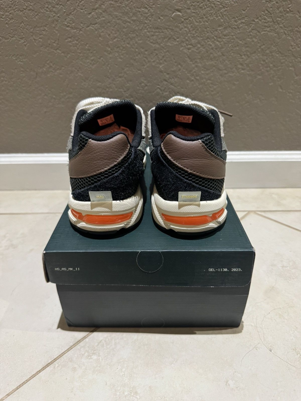 Asics 8 Asics Hal Studios Gel 1130 MK-II Forest Green Brown Orange Size US 8 / EU 41 - 3 Thumbnail
