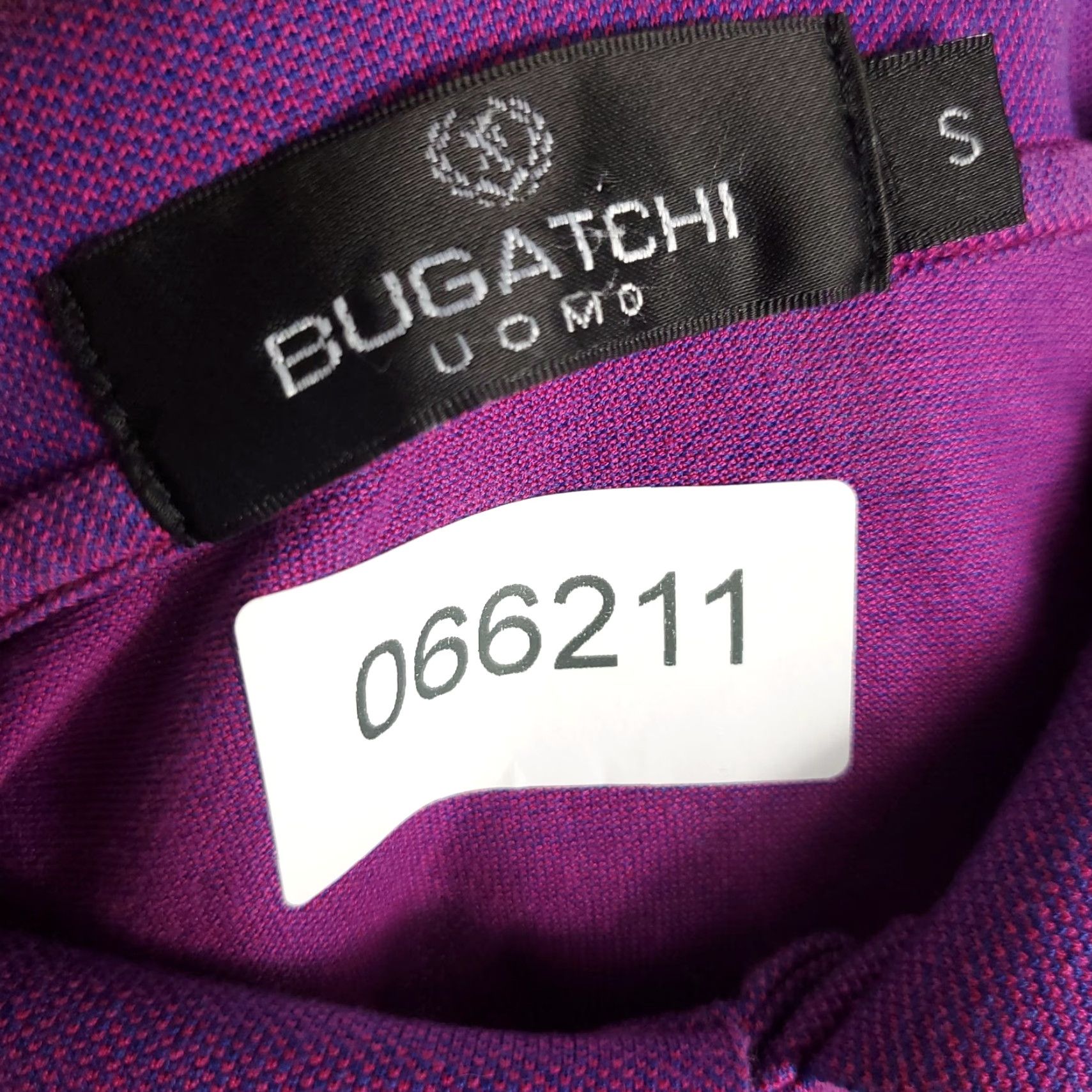 BUGATCHI BUGATCHI Polo Shirt Mens Size S Purple Cotton Solid Button Logo Size US S / EU 44-46 / 1 - 7 Thumbnail