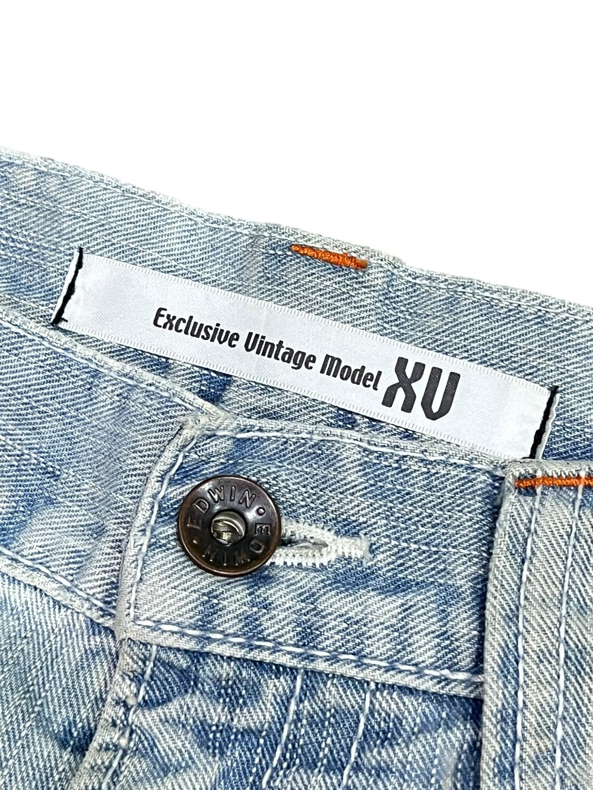 Edwin FYE🔥EDWIN 401XV Grunge Dirty Mudwash Off-Blue Flare Denim Size US 34 / EU 50 - 11 Thumbnail