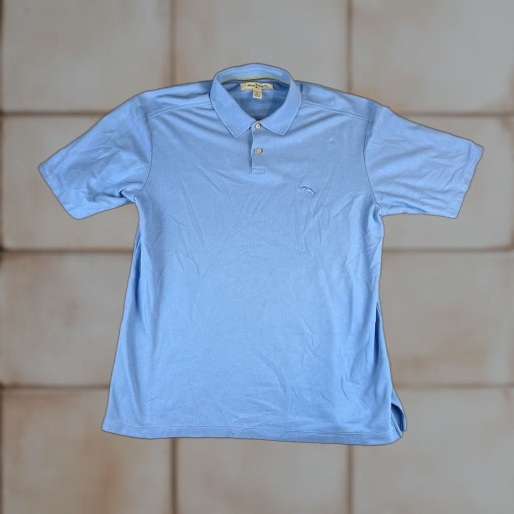 Tommy Bahama Tommy Bahama Polo Mens Large Light Blue Swordfish Logo Short Sleeve Shirt Beach Classic Outdoor Regular Fit Mens Size US L / EU 52-54 / 3 - 1 Thumbnail