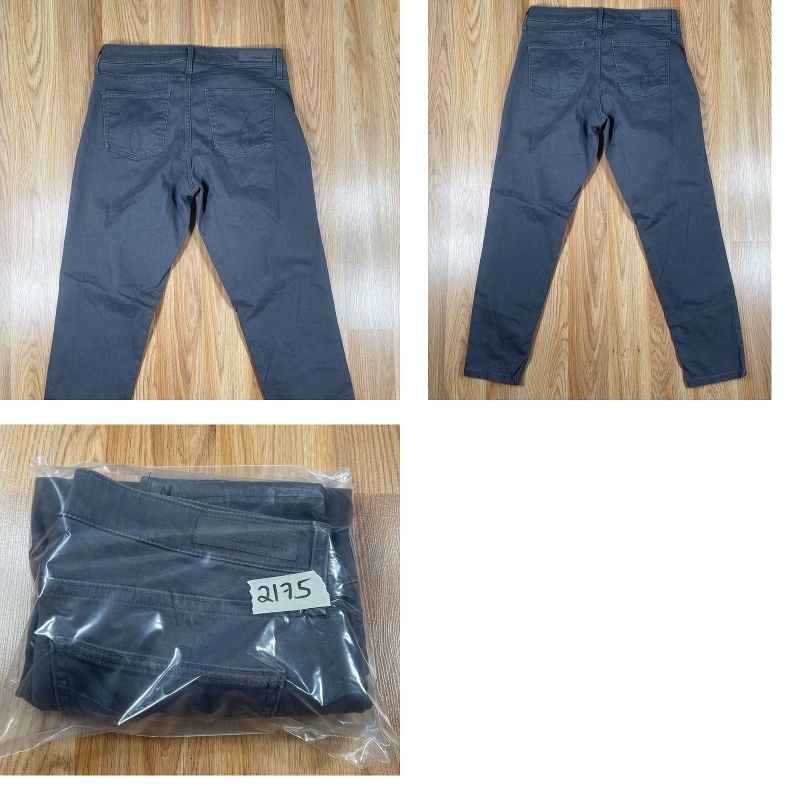 Calvin Klein Calvin Klein Jeans Womens 10 Gray Ankle Skinny Stretch Mid Rise Dark Wash Denim Jeans Women Slim Stretch Size 32" / US 10 / IT 46 - 10 Thumbnail