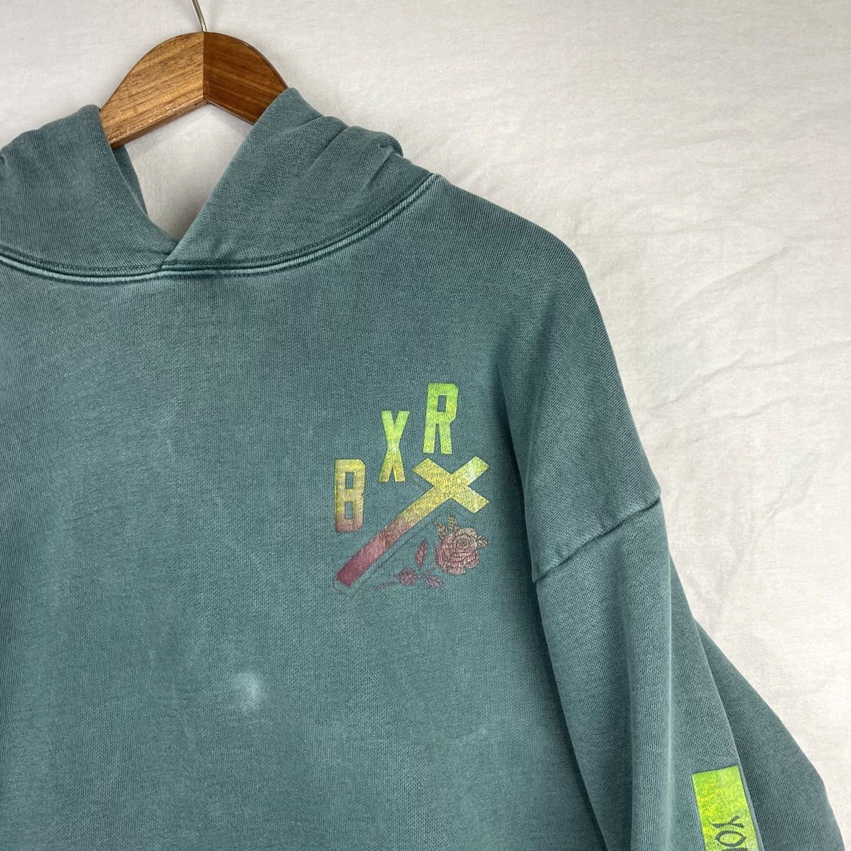 Born X Raised Born x Raised Hoodie Mens XL Green You'll Miss Us Heavyweight Sweatshirt Skater Graphic Print Pockets Hooded Classic Beach City 90s Mens Size US XL / EU 56 / 4 - 6 Thumbnail