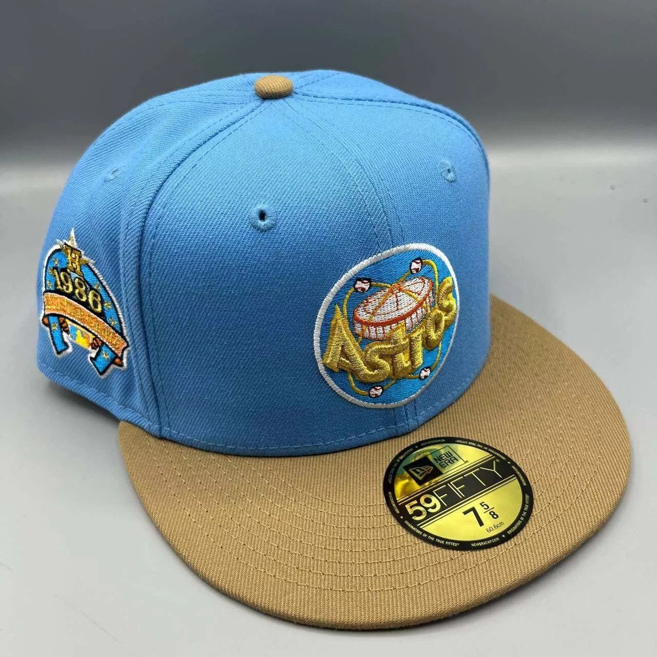 New Era Houston Astros Hat Men 7 5/8 59Fifty New Era MLB Fitted Cap Size ONE SIZE - 1 Thumbnail