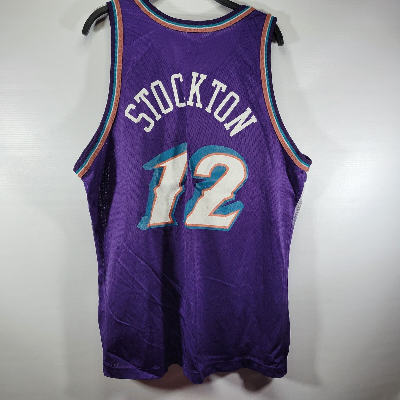 Champion Vintage Champion John Stockton Utah Jazz #12 NBA Jersey 48 Size US XL / EU 56 / 4 - 7 Thumbnail
