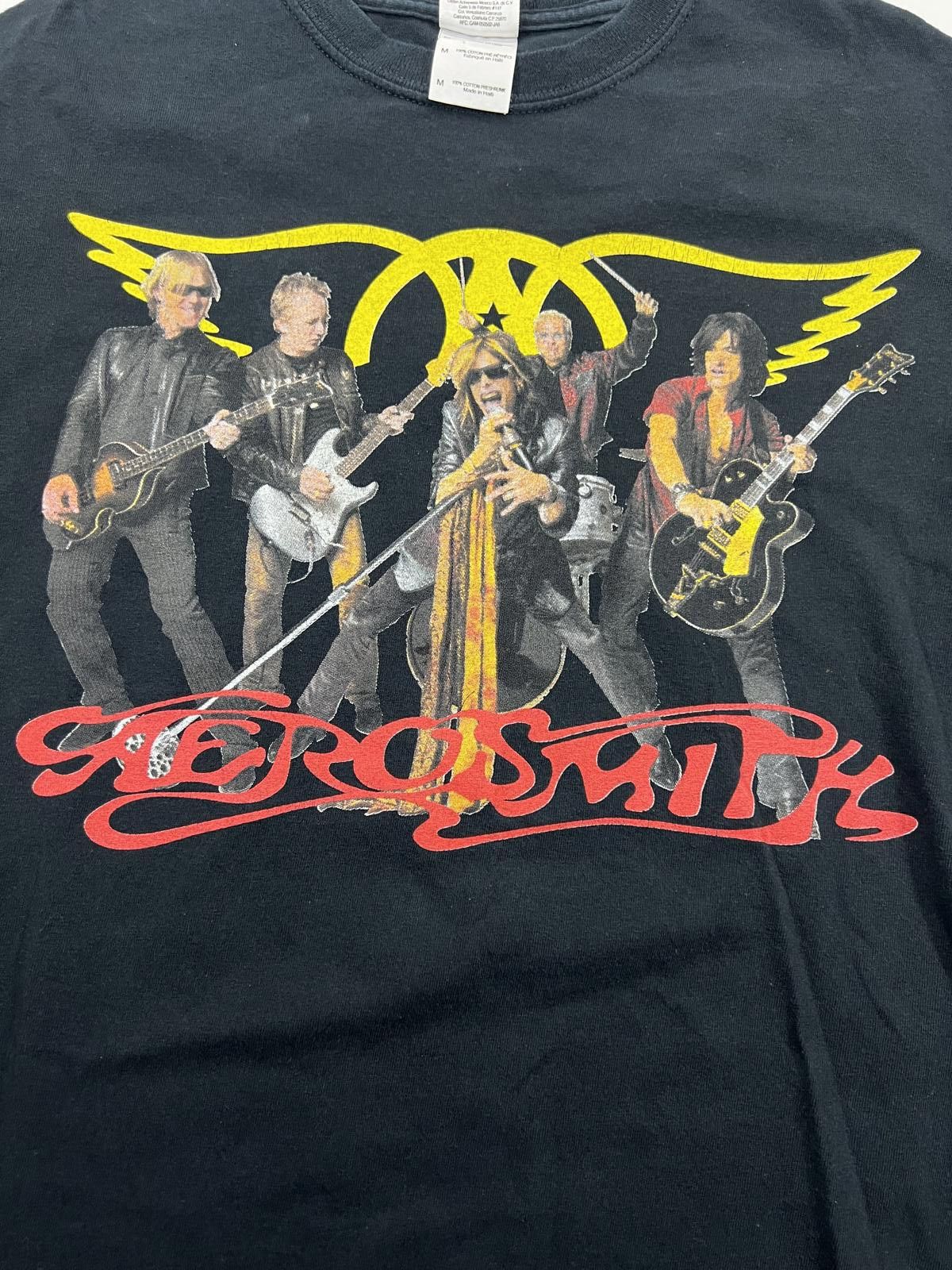 Gildan 2010 Aerosmith Band Graphic Black T-Shirt Medium Size US M / EU 48-50 / 2 - 2 Thumbnail