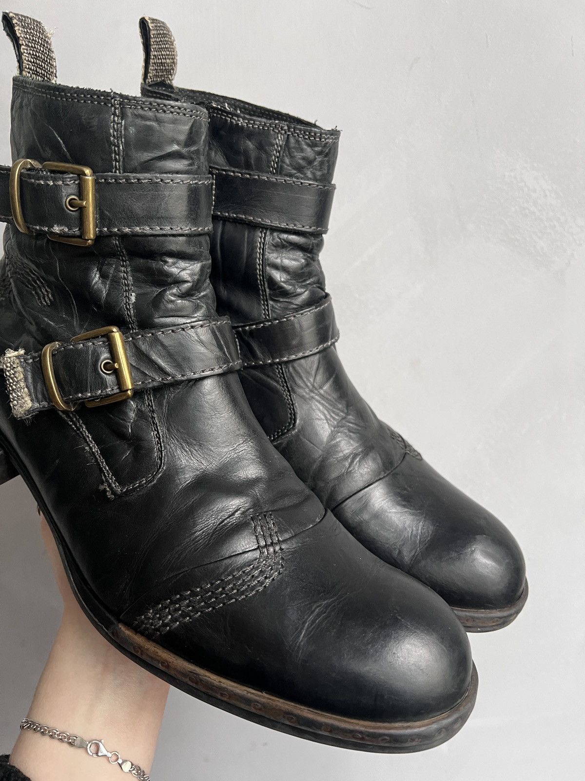 Other Archive ankle leather belted guidi style boots avant garde Size US 10 / EU 43 - 5 Thumbnail