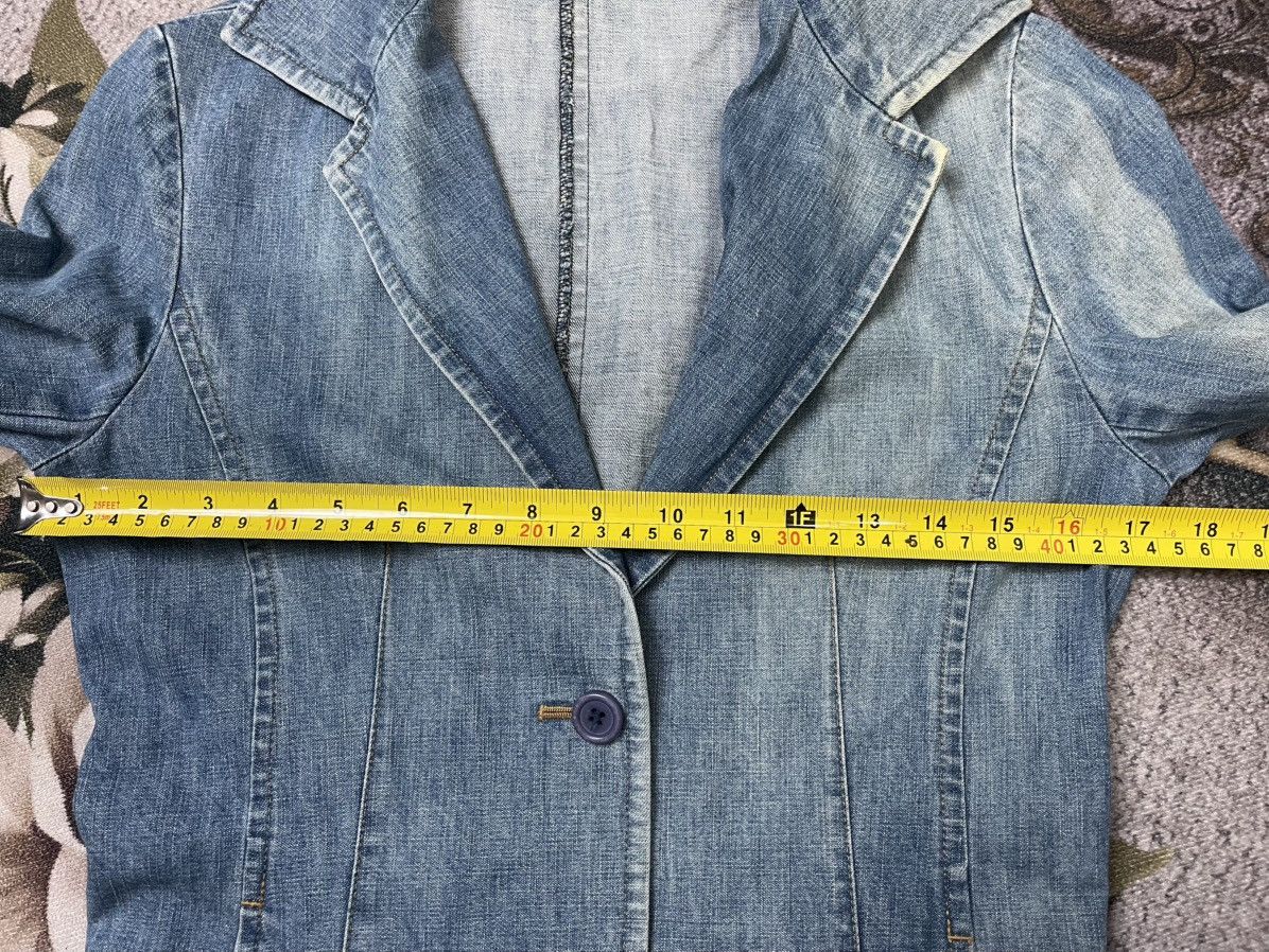 Japanese Brand Vintage Ined Yohji Yamamoto Faded Blazer Denim Size S / US 4 / IT 40 - 5 Thumbnail