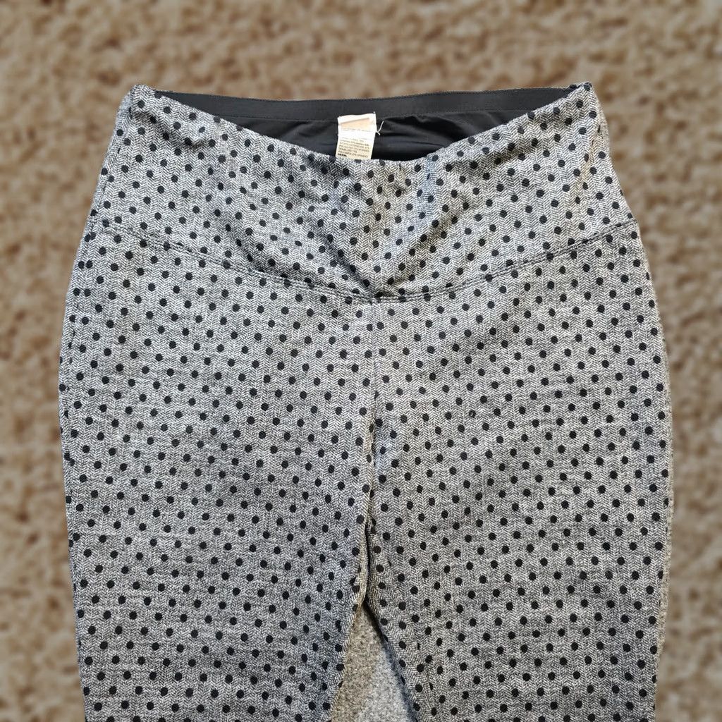 Vintage Chicos Pants Womens Size 14 Petite Gray Polka Dot Skinny Stretch Pull On Career Pants Mens Womens Girls Boys Size 36" / US 14 / IT 50 - 1 Thumbnail