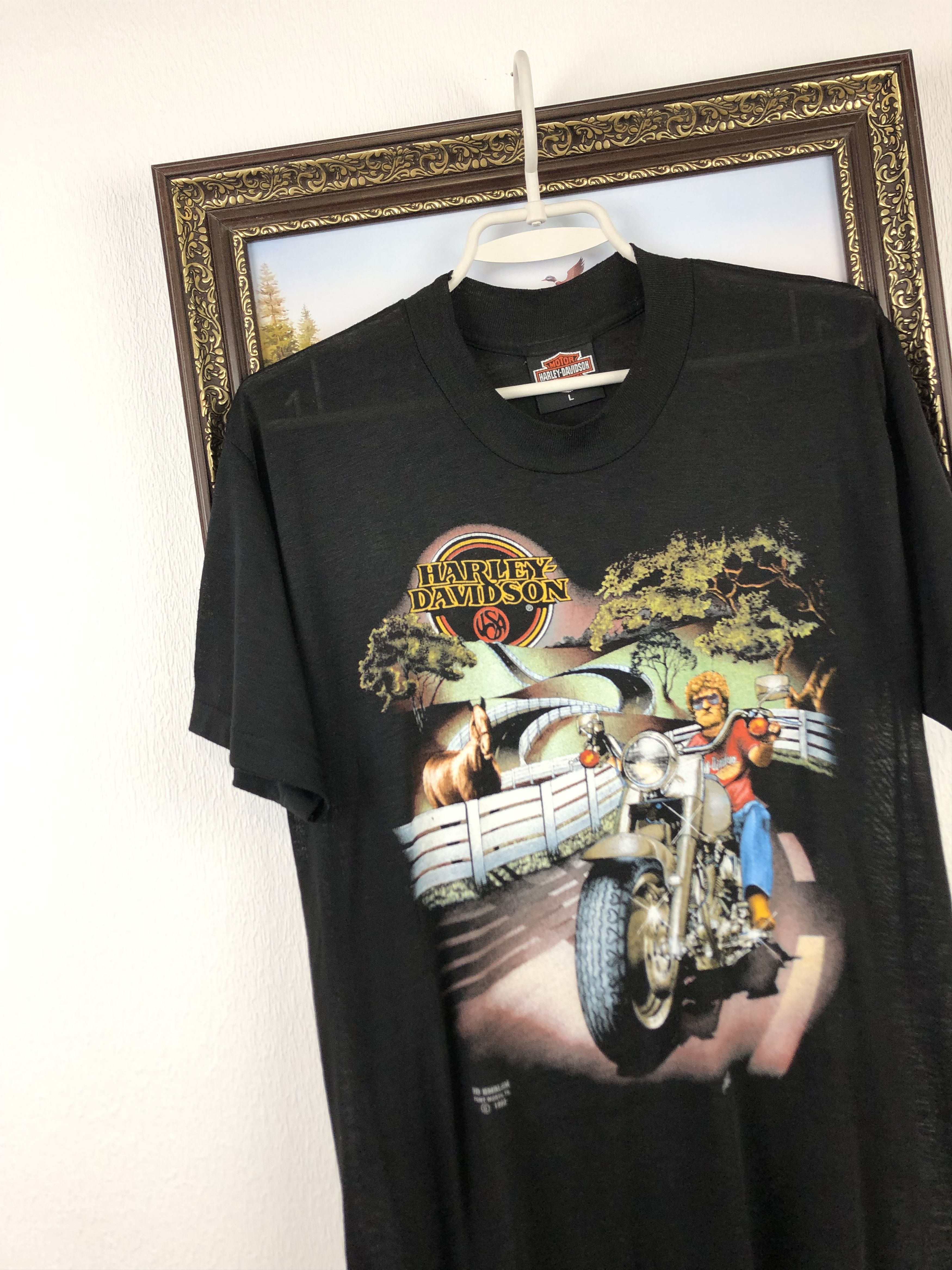 Harley Davidson Vintage Harley Davidson Biker Earth Wizard 3D Emblem Tee Size US L / EU 52-54 / 3 - 3 Thumbnail